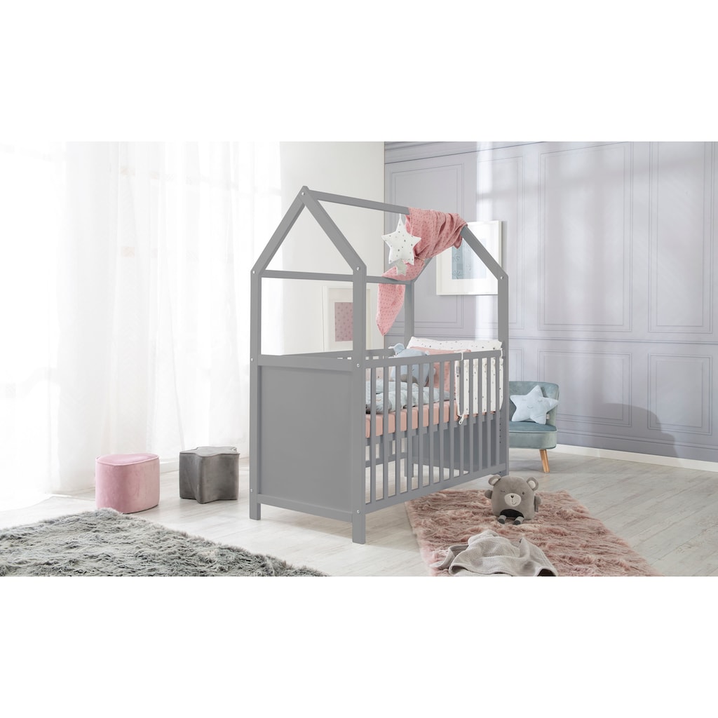 roba® Babybett »Hausbett 60x120, taupe«