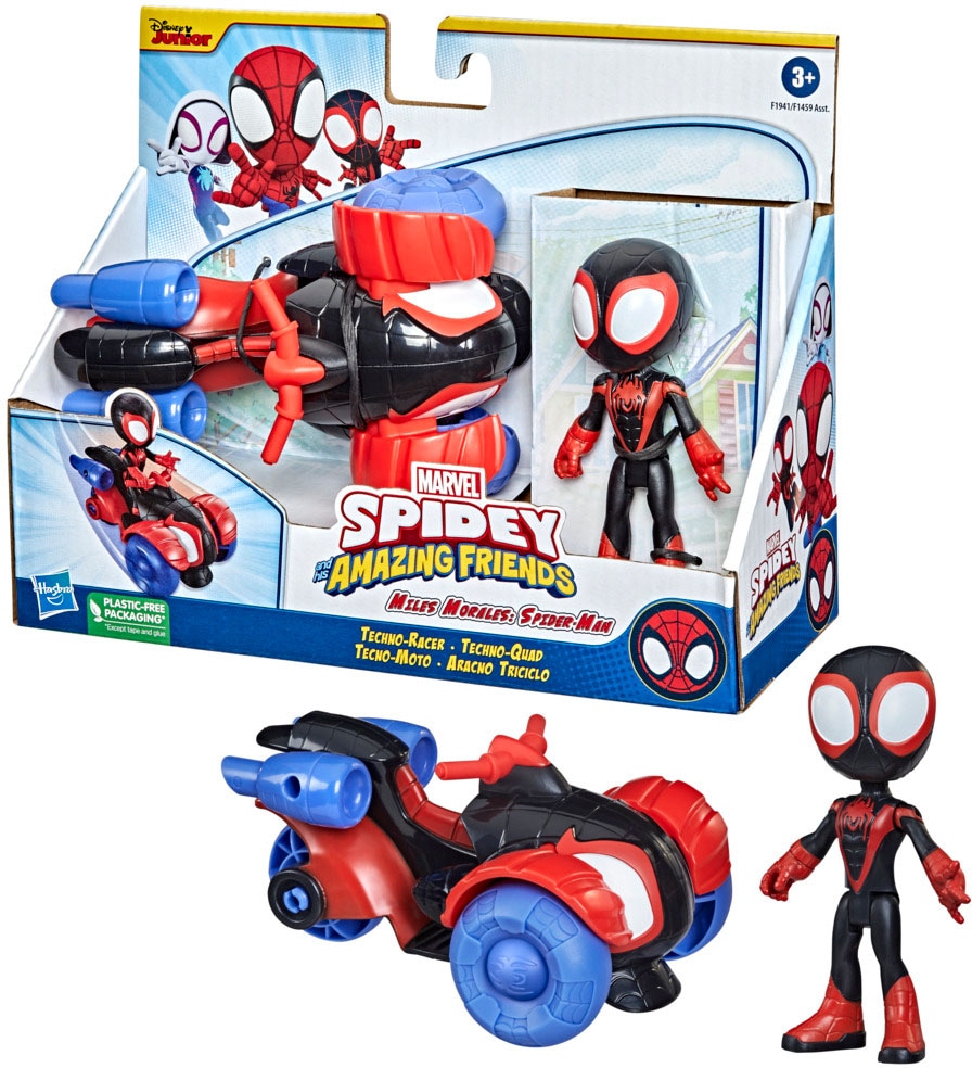 Actionfigur »Marvel Spidey and His Amazing Friends, Miles Morales Techno-Racer«