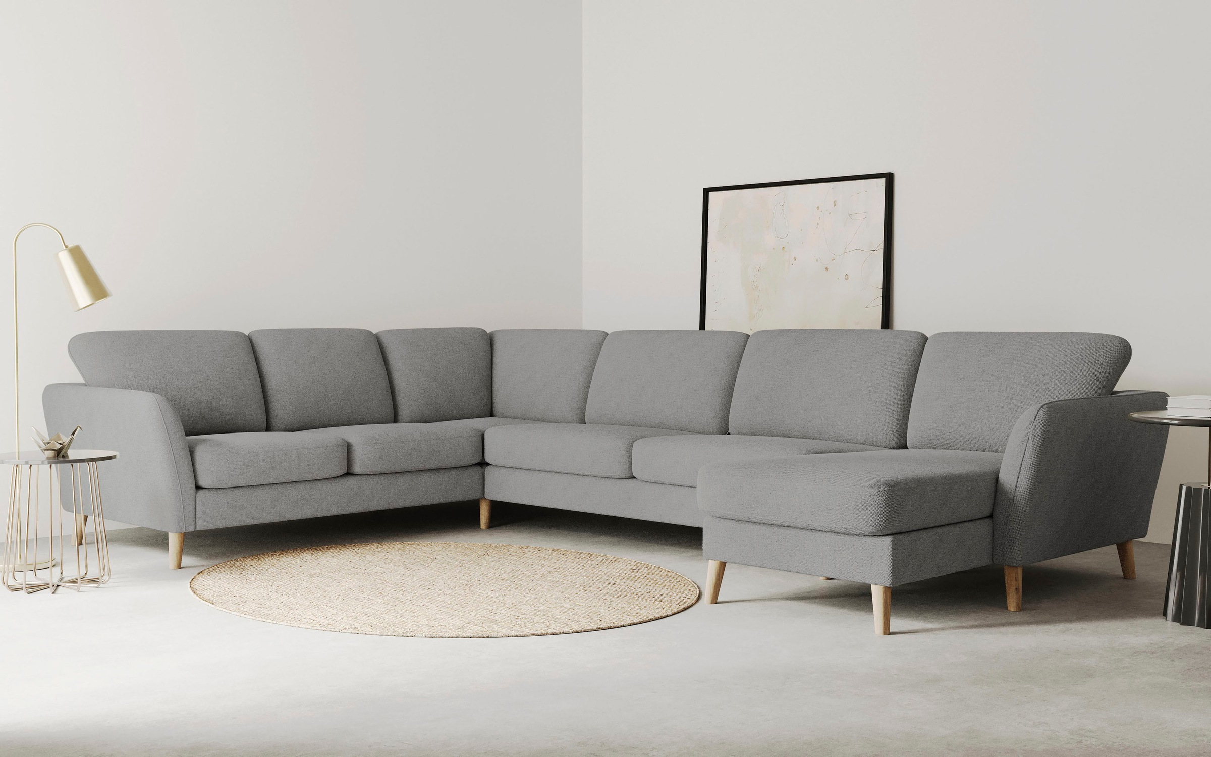 Home affaire "MARSEILLE XXL 349cm, U-Form, Ottomane rechts/links wählbar" M günstig online kaufen