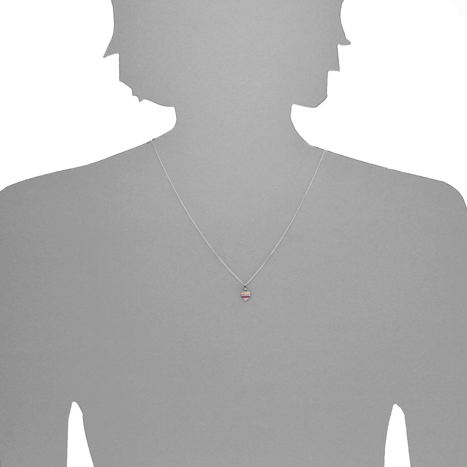 OSTSEE-SCHMUCK Kette mit Anhänger »Ostsee-Schmuck Kette mit Anhänger kleines Herz«, (2 tlg.)