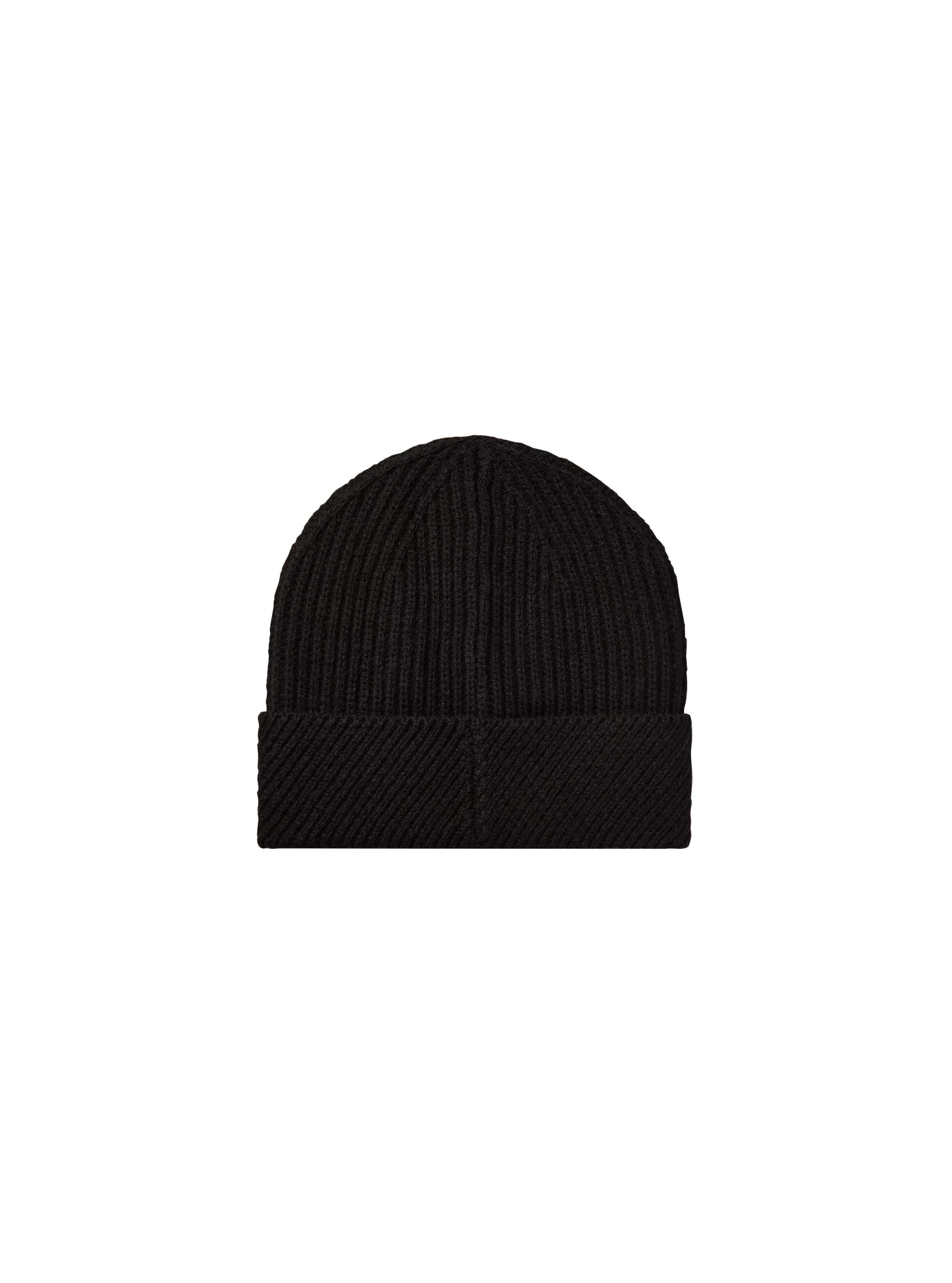 Calvin Klein Beanie »CK METAL WOOL SLANTED RIB BEANIE« Regular fit mit Markenlabel