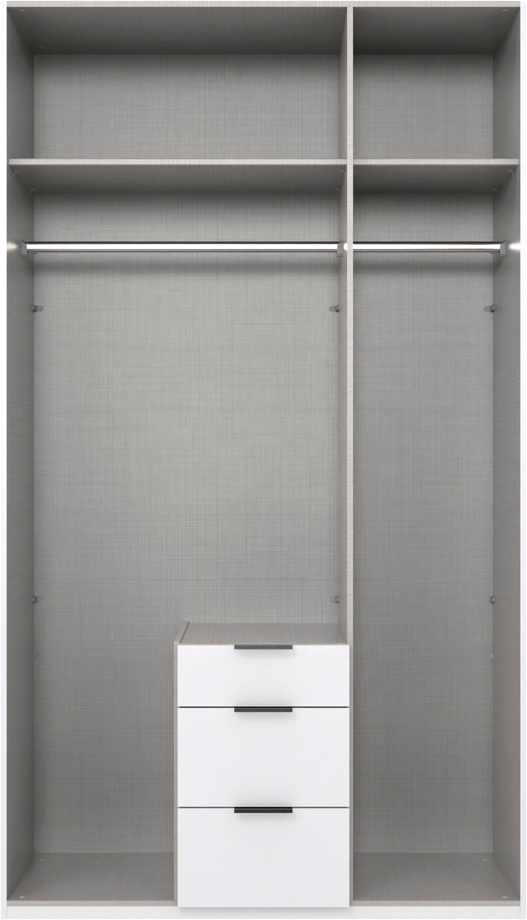 Wimex Drehtürenschrank »Mugano, 135 oder 180cm breit, 208 oder 236cm hoch, Made in Germany«, (mit langen oder kurzen Griffen aus Metall), wahlweise mit oder ohne Spiegel, mit Schubladen
