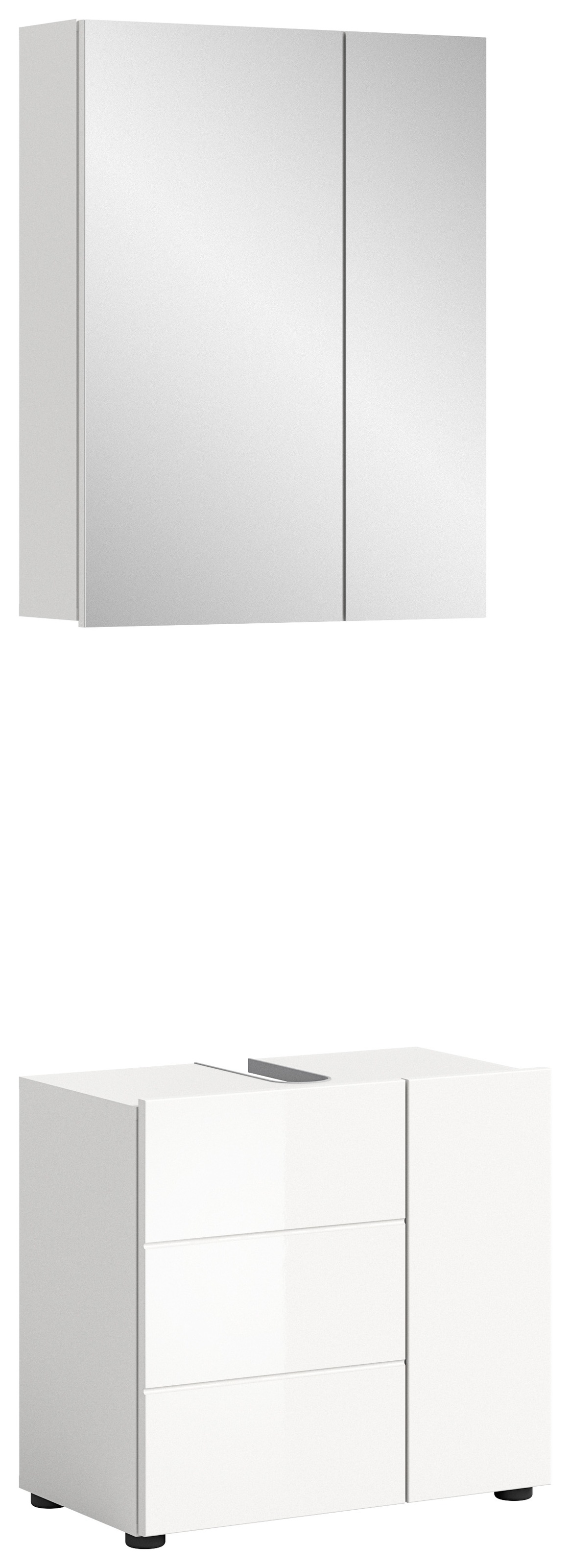 welltime Badmöbel-Set »BIEL, TOPSELLER, 2 teilig, inkl. Beleuchtung, MDF Fr günstig online kaufen