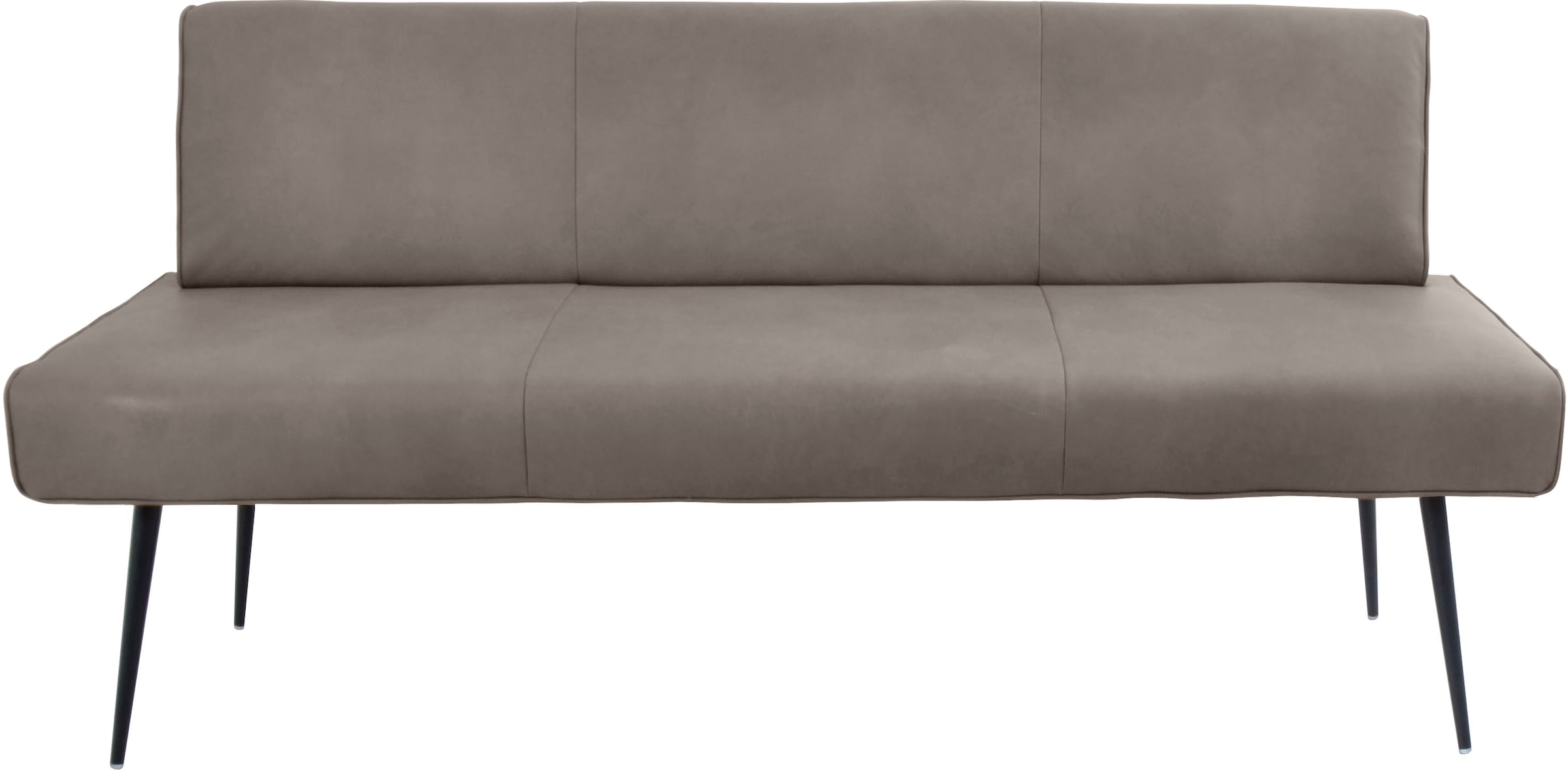 K+W KOMFORT & WOHNEN Polsterbank »Giacomo I« 1 Stk. tlg. Metallfüsse in schwarz, wahlweise in der Breite 200cm oder 177cm stahl + schwarz