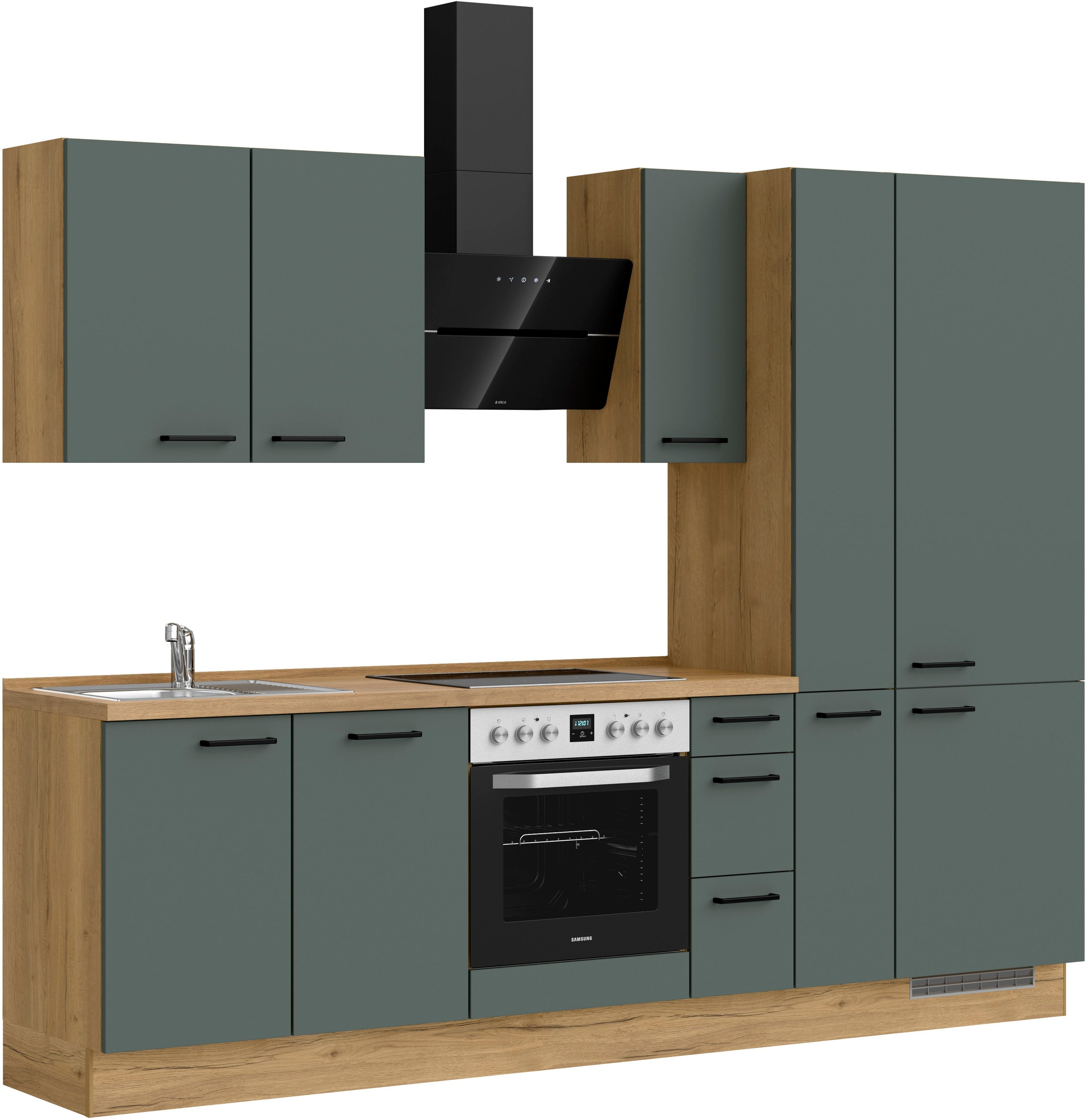 nobilia® Küchenzeile »"Easytouch II"«, vormontiert, Ausrichtung wählbar, Breite 270 cm, wahlw. mit E-Geräten