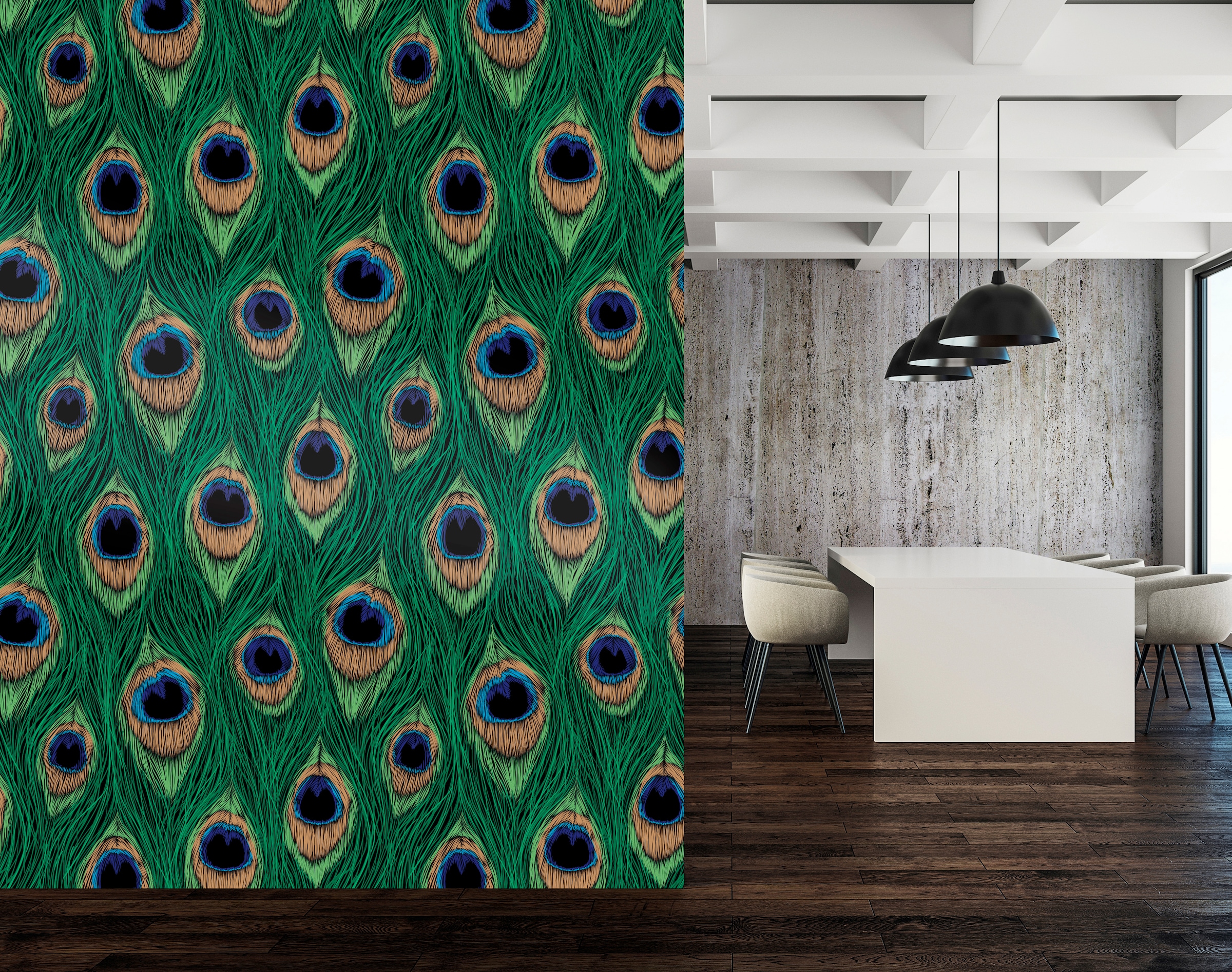 queence Vinyltapete »Gale«, gemustert-Farbverlauf-bedruckt-abstrakt, 90x250cm, selbstklebend, kinderleichte Anbringung, Sticker
