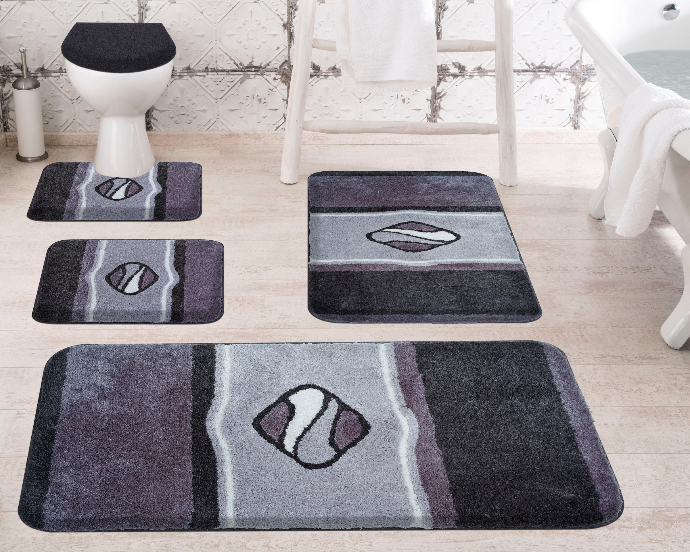 Grund Badematte »Jewel« Höhe 24 mm rutschhemmend beschichtet fußbodenheizun günstig online kaufen