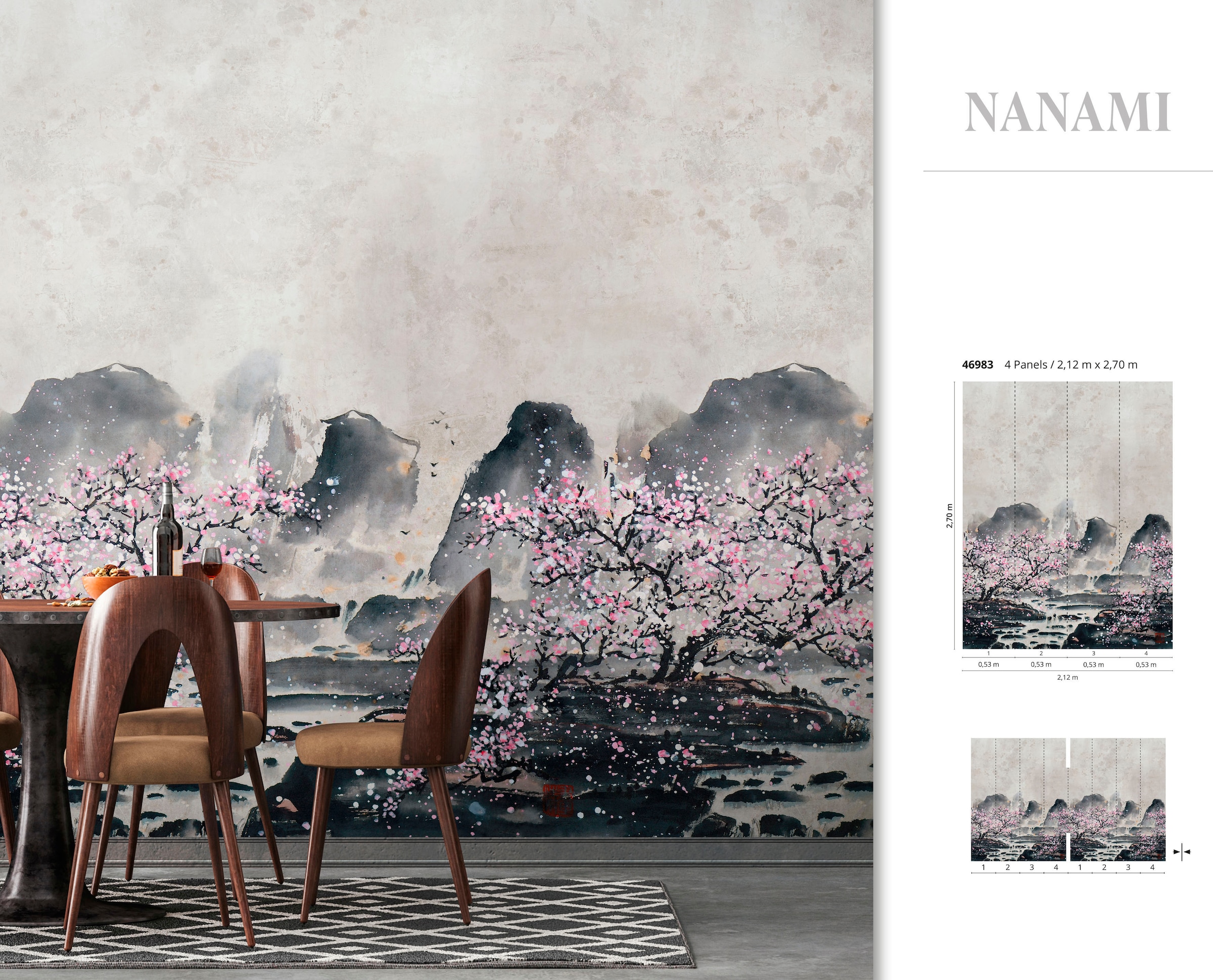 Küche Raten für Fototapete kaufen moderne Vliestapete Marburg »Nanami«, auf matt, Wohnzimmer Schlafzimmer