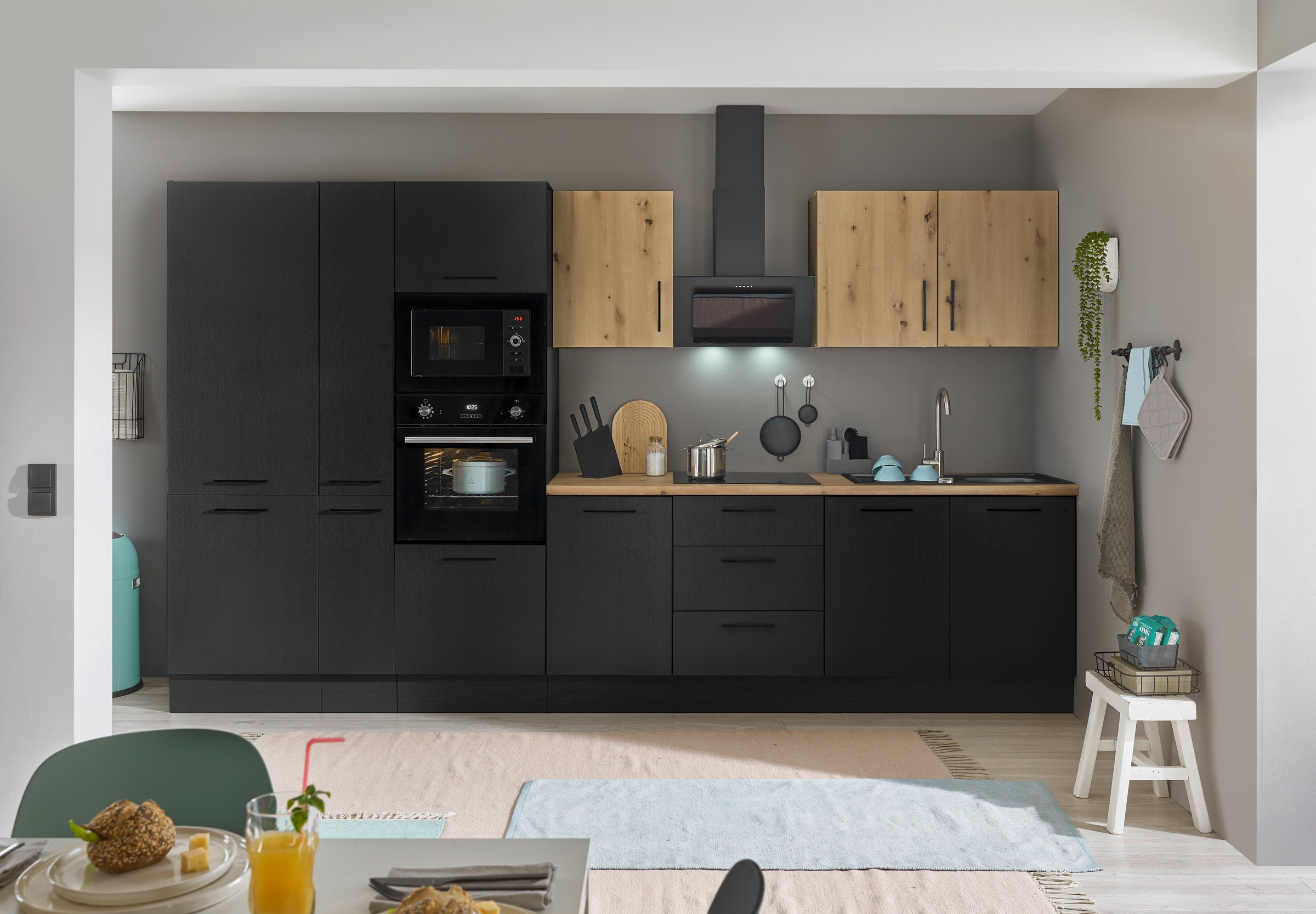 BASIC by Balculina Küchenzeile »Turin«, Breite 360 cm, wahlweise mit E-Geräten
