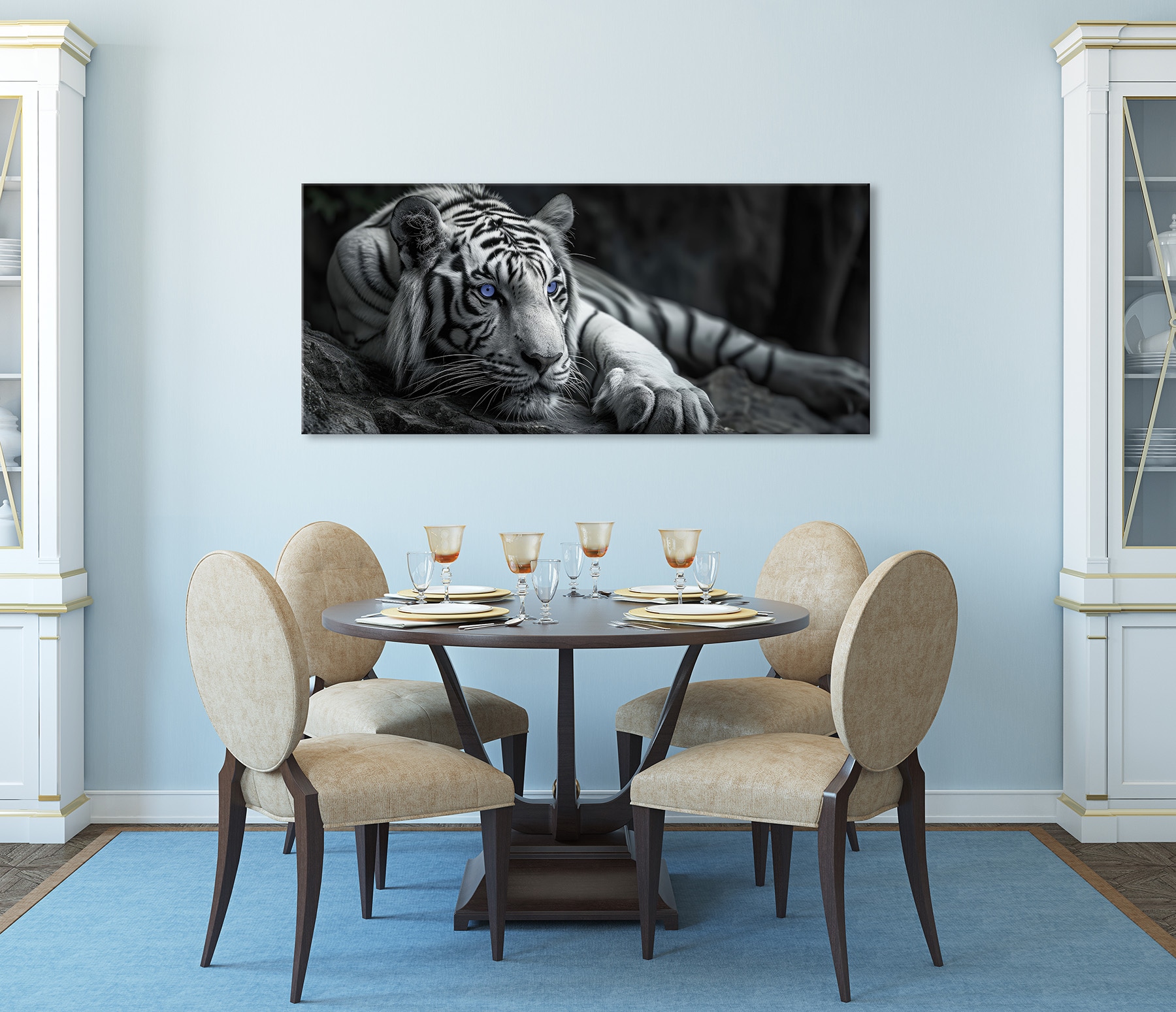 Bönninghoff Leinwandbild »Wandbild TIGER XXL 60x140 cm – Leinwandbild Keilrahmen Deko modern« Raubkatzen | Tiere | Tiger | Wildtiere 1 Stk. tlg. auf Keilrahmen gespannt