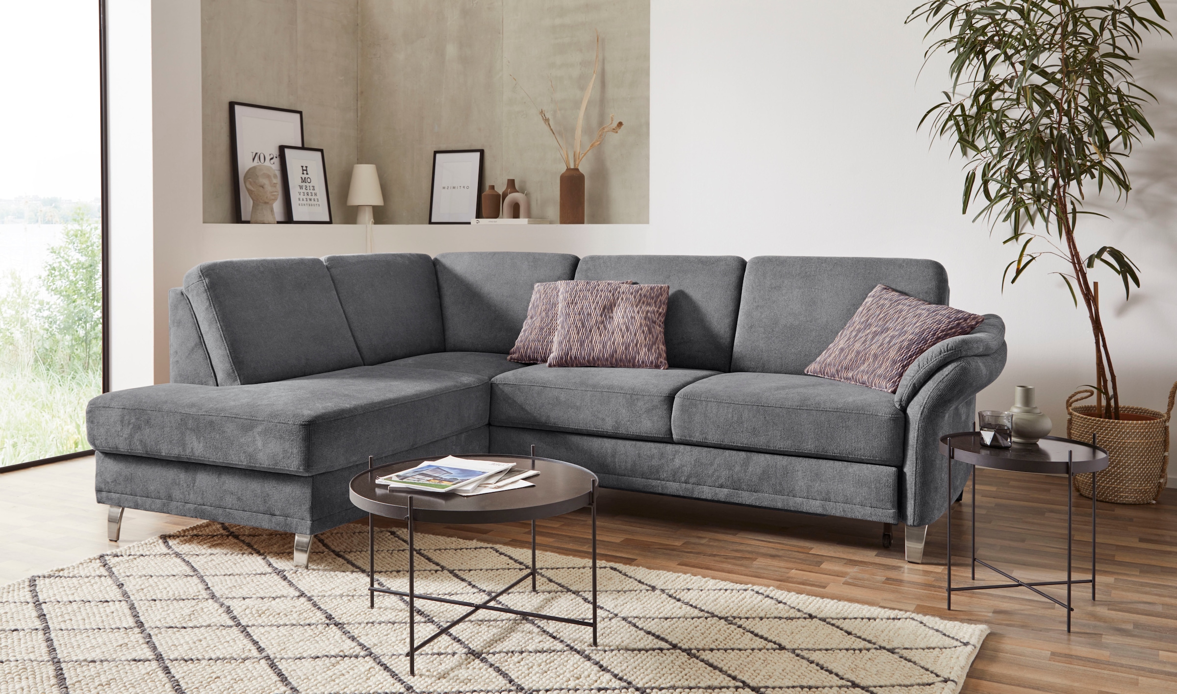 sit&more Ecksofa »Clio L-Form« wahlweise mit Bettfunktion und Bettkasten, i günstig online kaufen