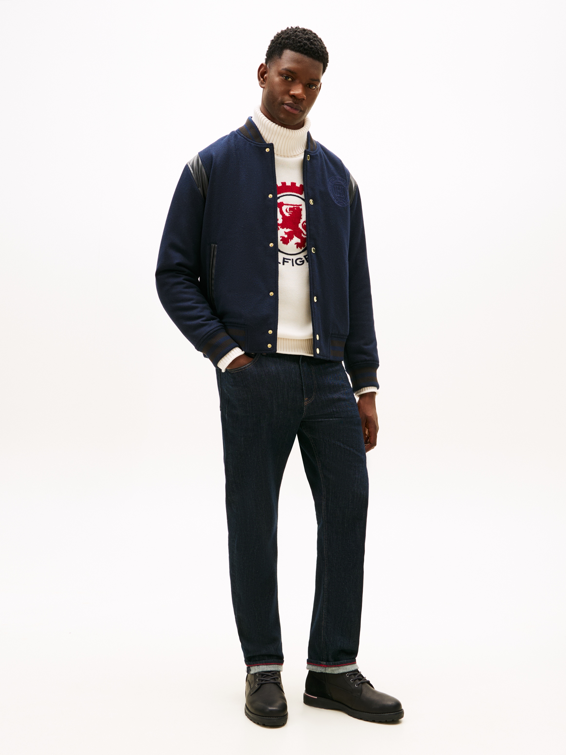 Tommy Hilfiger Schnürboots »CORPORATE W LTH LACE BOOT«, Schnürstiefelette mit Ziernähten und Anziehlasche