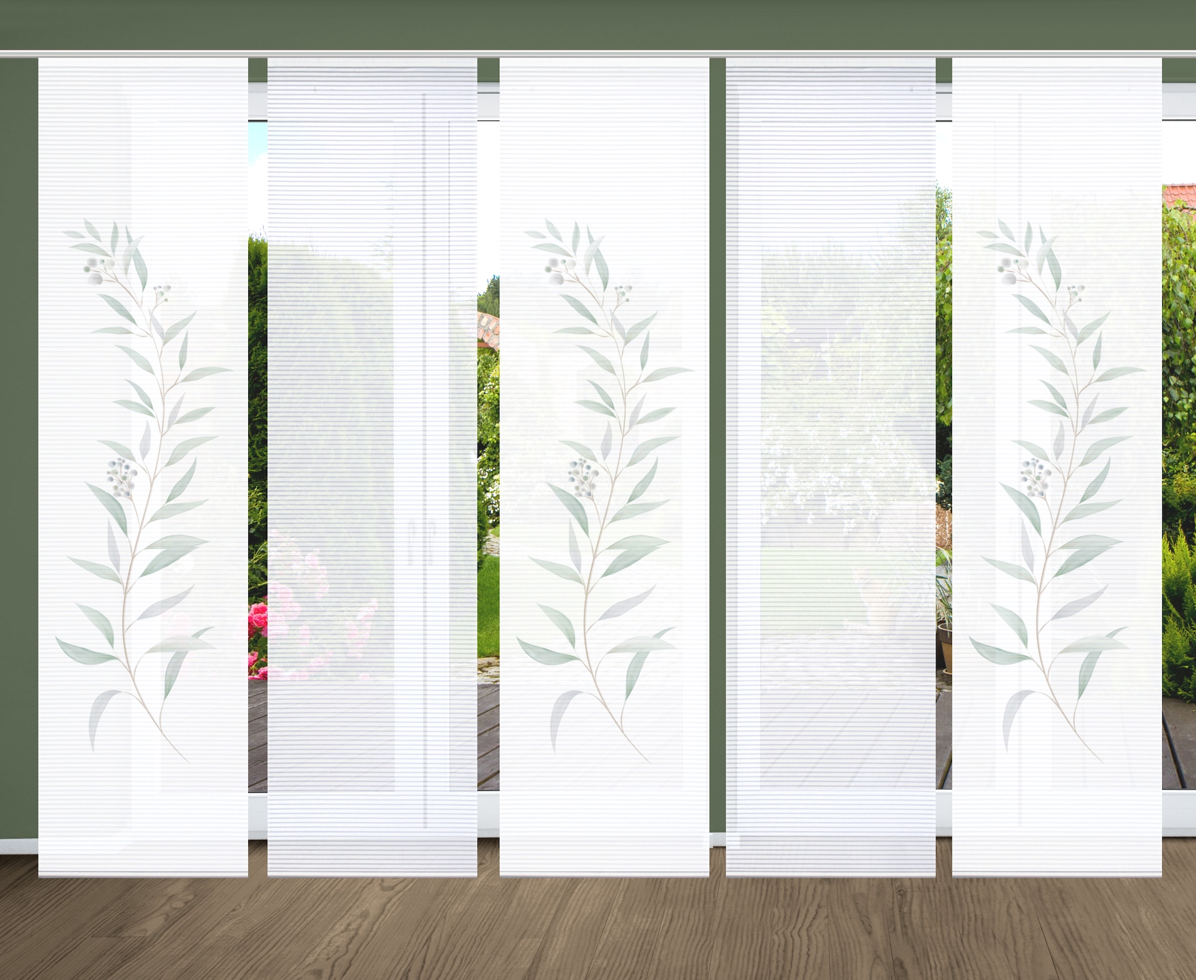 HOME in green Schiebegardine »CELSO« Paneelwagen 5 Stk. tlg. SET DIGITALDRU günstig online kaufen