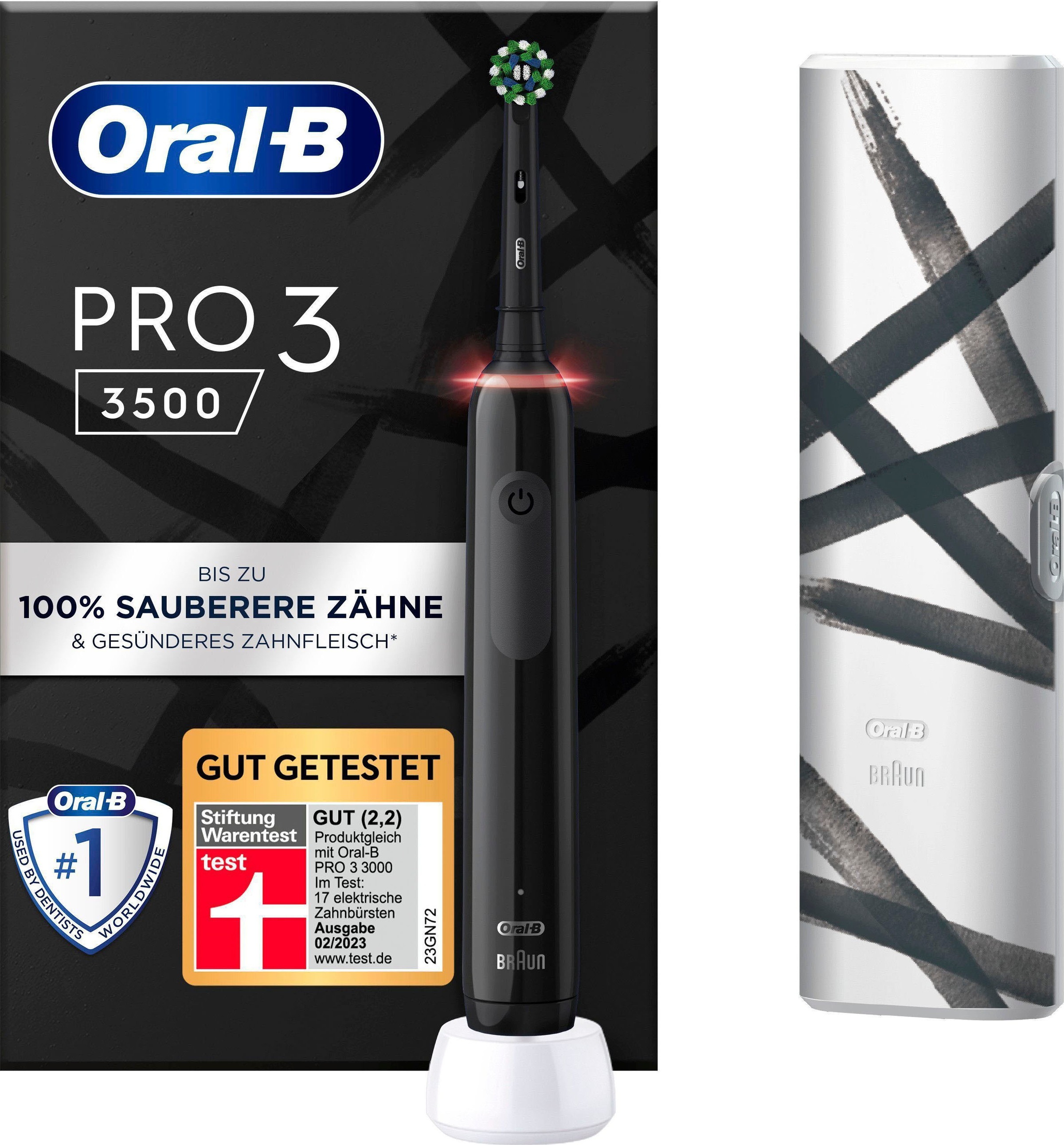 Oral B Elektrische Zahnbürste »PRO 3 3500«, 1 St. Aufsteckbürsten, 3 Putzmodi kaufen