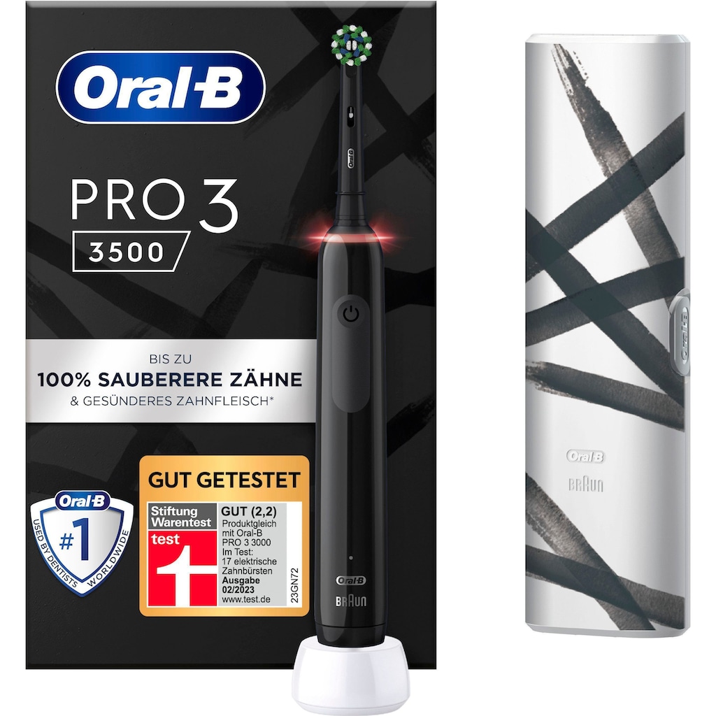 Oral-B Elektrische Zahnbürste »PRO 3 3500«, 1 St. Aufsteckbürsten