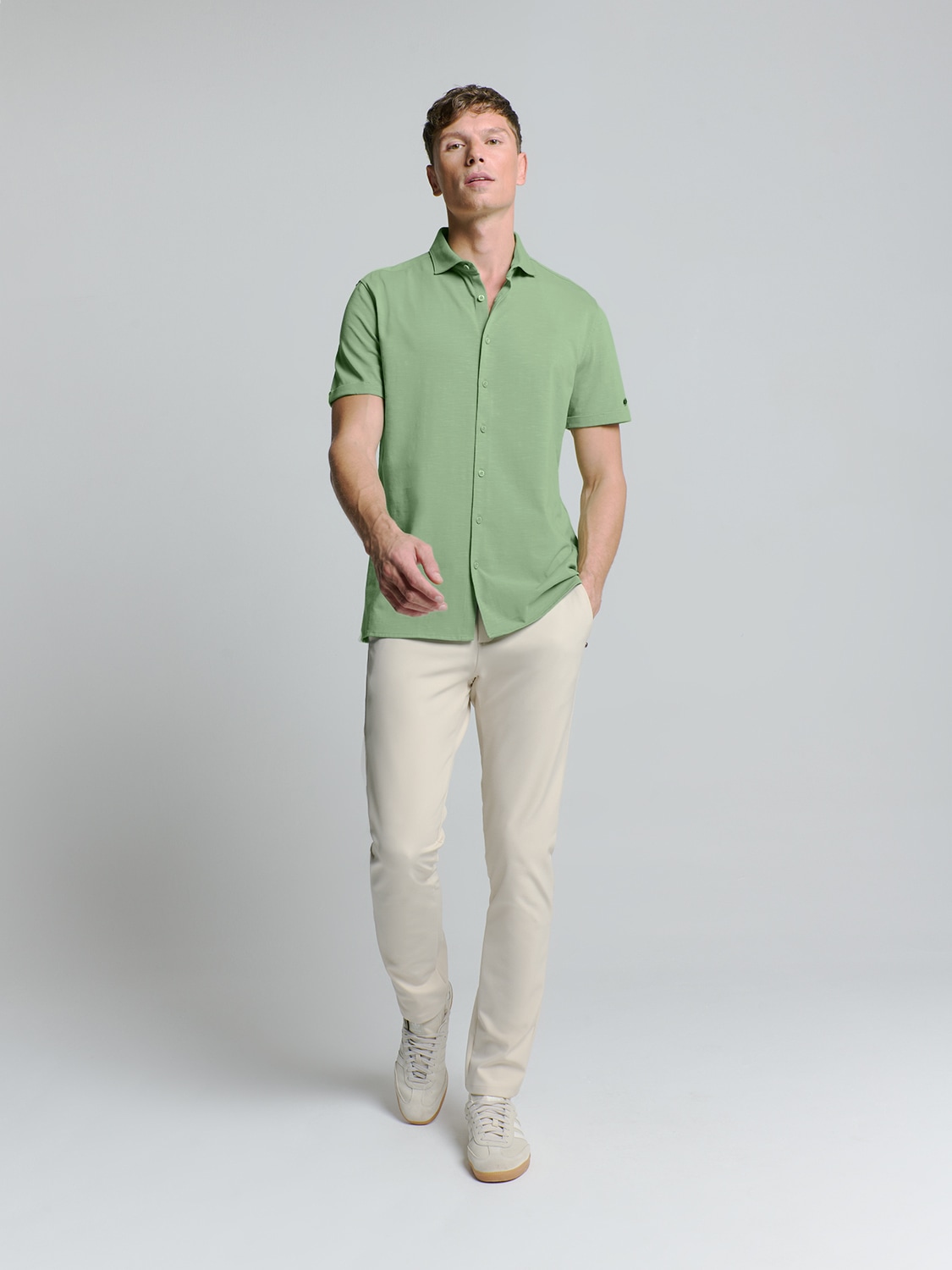 NO EXCESS Langarmhemd »No Excess Jersey-Hemd«