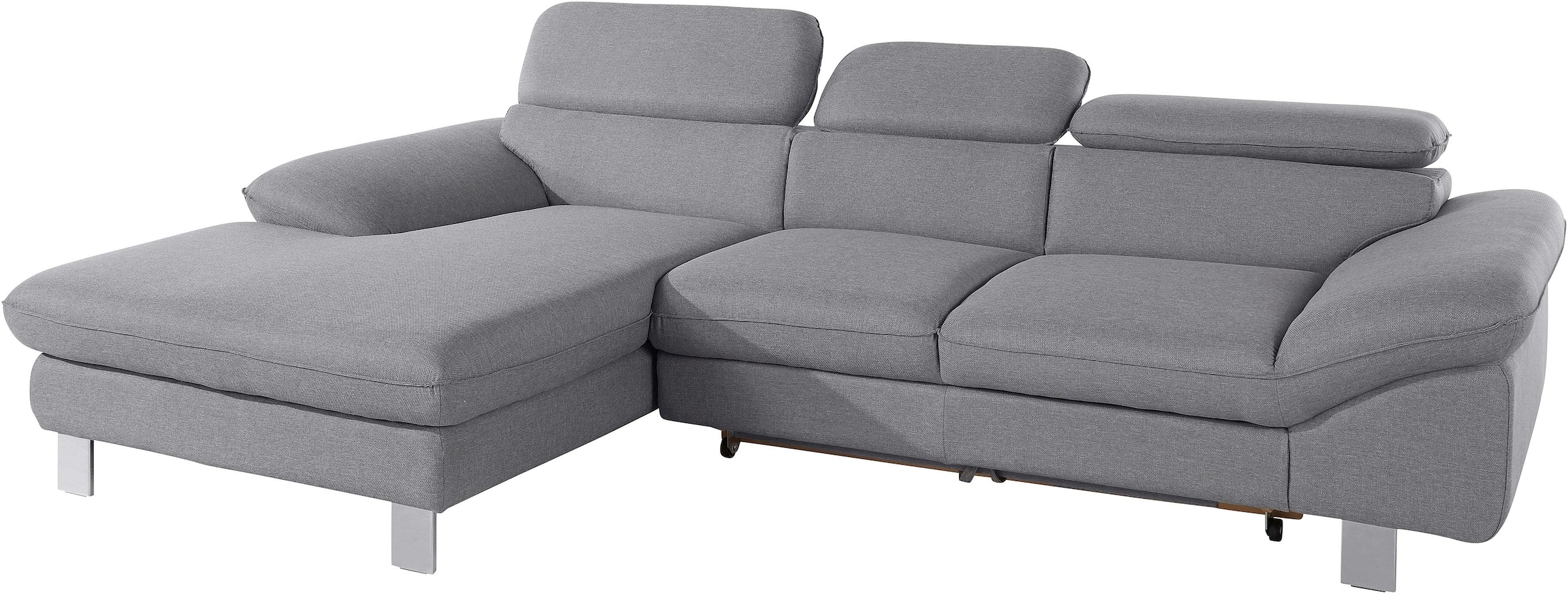 COTTA Ecksofa »Driver L-Form«, mit Kopfteilverstellung, wahlweise mit Bettfunktion & Bettkasten