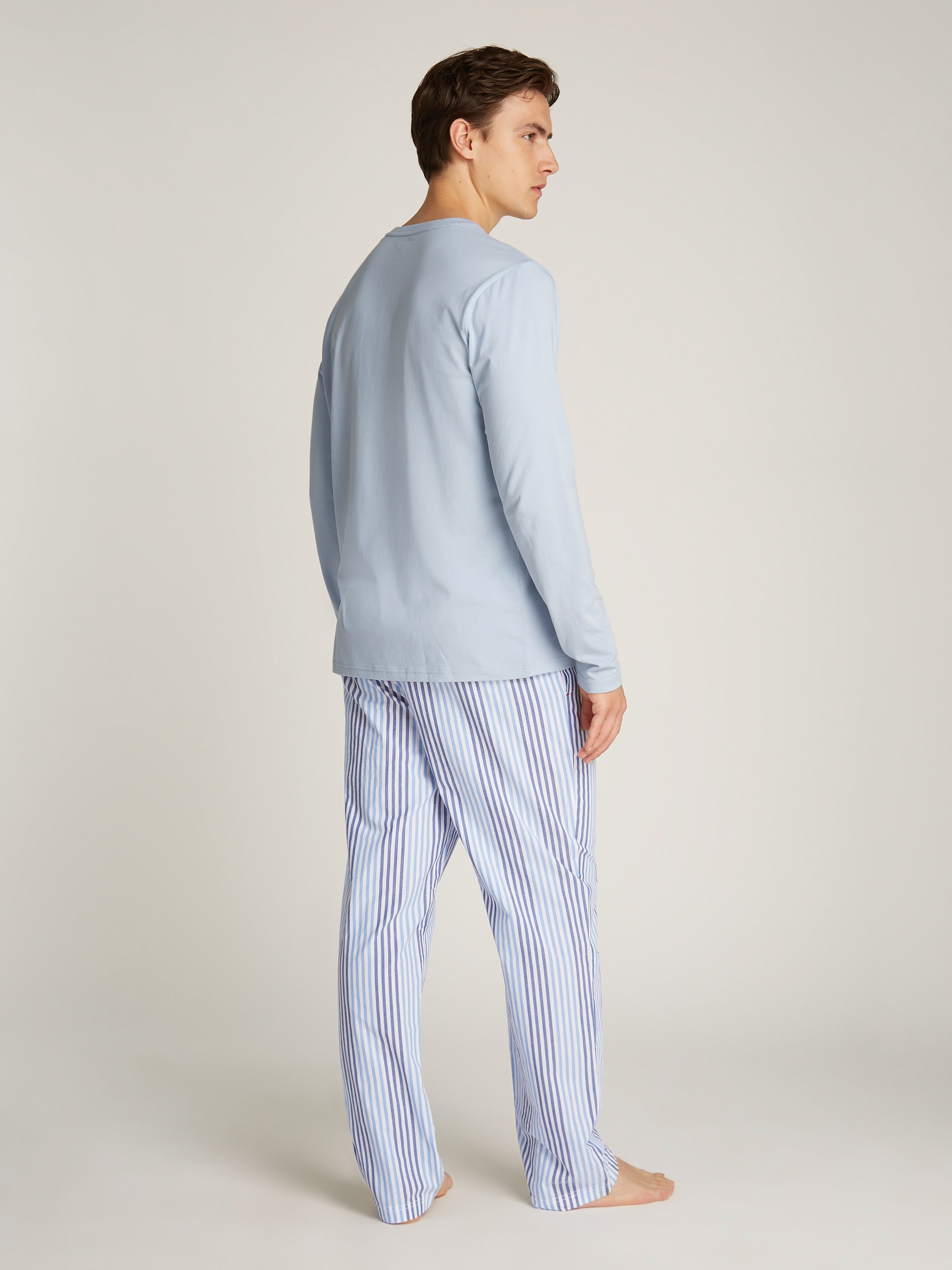 Tommy Hilfiger Underwear Pyjama »LS PANT WOVEN SET PRINT«, (Set, 2 tlg., 2er), mit Streifenmuster