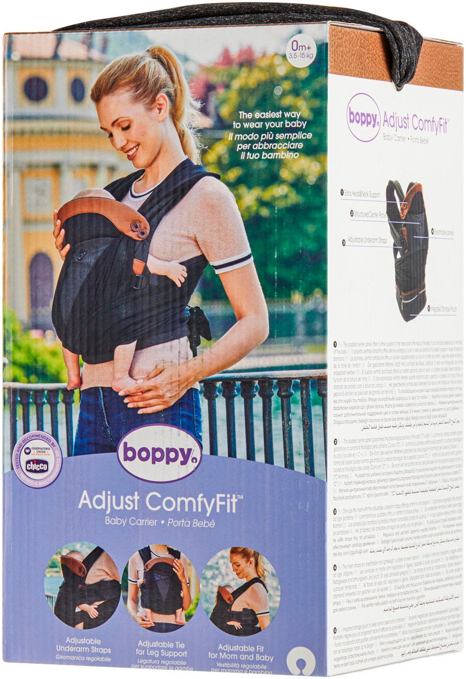 Chicco Babytrage »Boppy Comfyfit Charcoal«, bis 15 kg