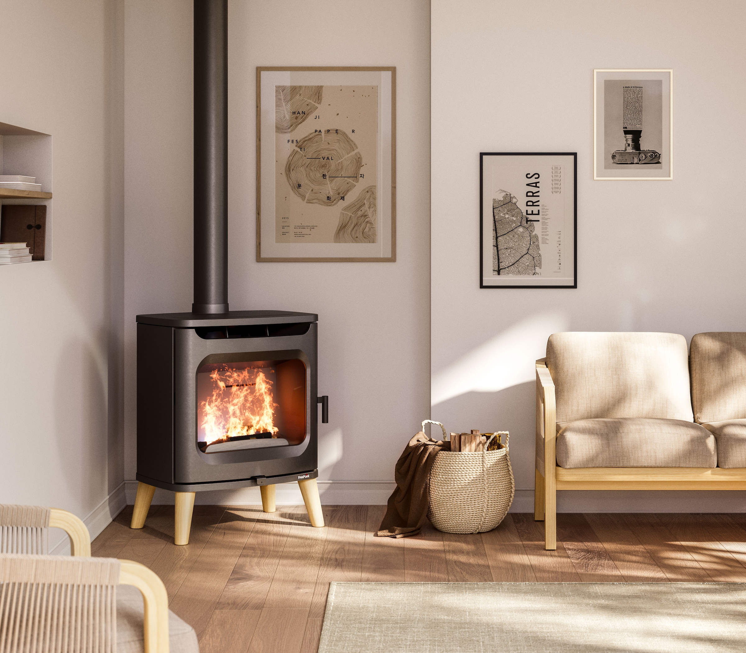 Freepoint Kaminofen »FLOS WOOD«