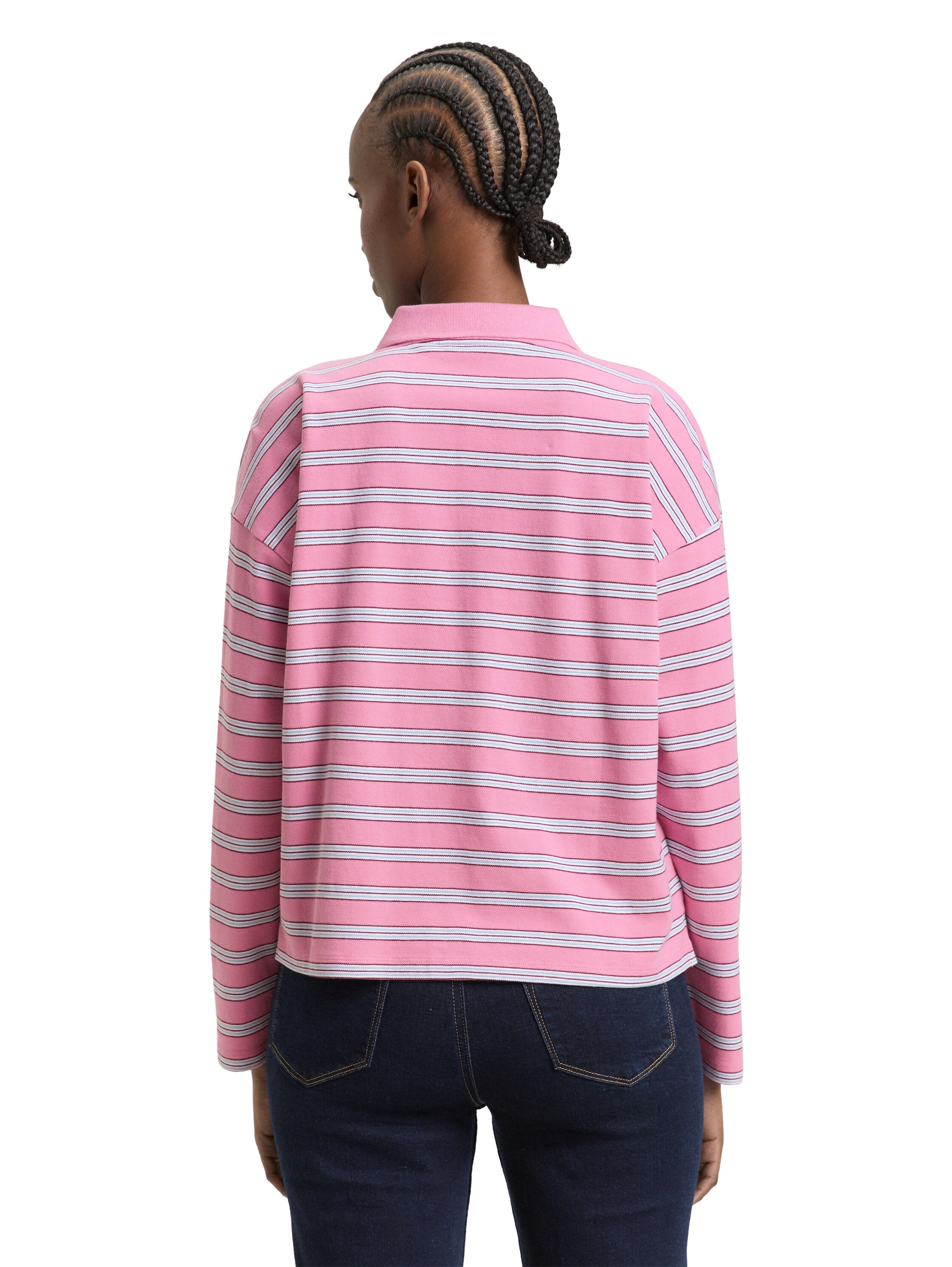 TOM TAILOR Denim Langarmshirt mit Streifen Muster