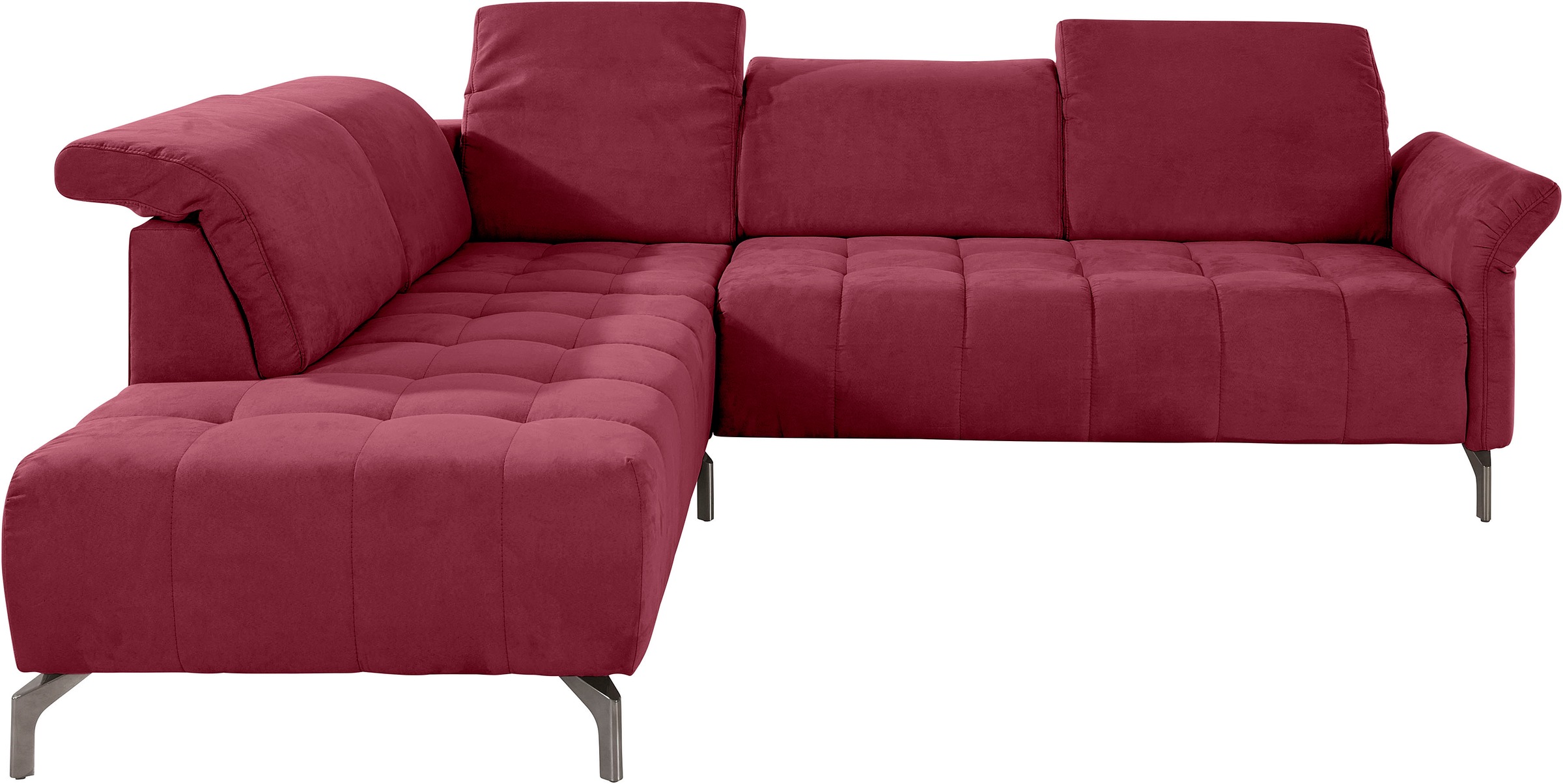 Home affaire Ecksofa »Fresh L-Form« Federkern, wahlweise Kopfteilverstellun günstig online kaufen