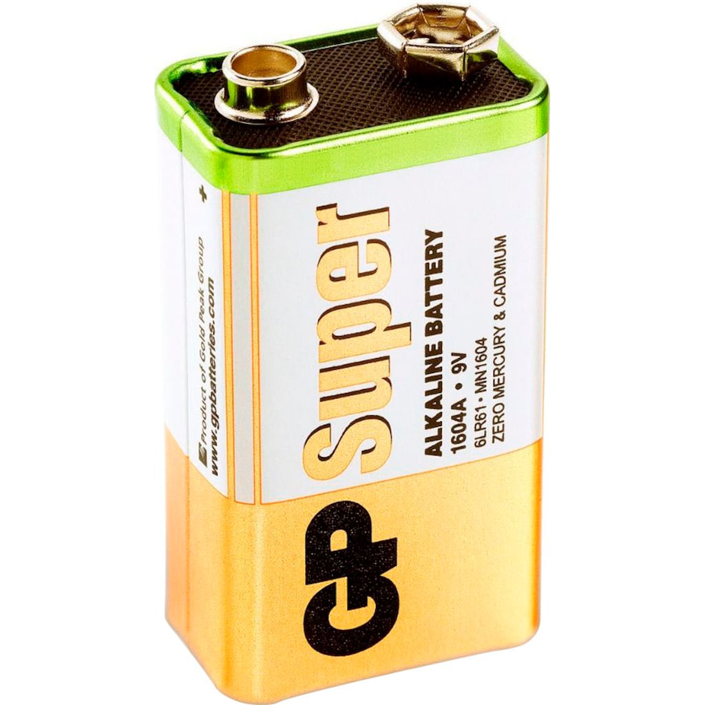GP Batteries Batterie »1 Stück Super Alkaline 9V«, 9 V, (1 St.)