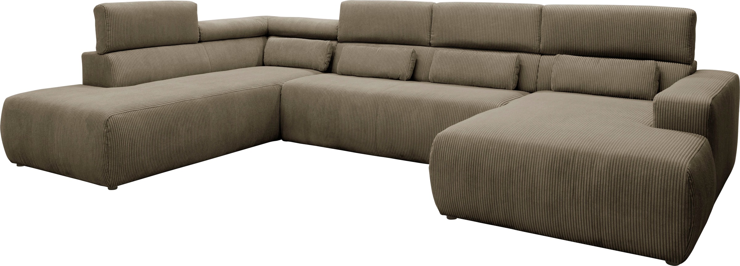 DOMO collection Wohnlandschaft Brandon viele Bezugsarten, incl. Nierenkissen, mit Kopfteilverstellung, wahlweise Sitztiefenverstellung