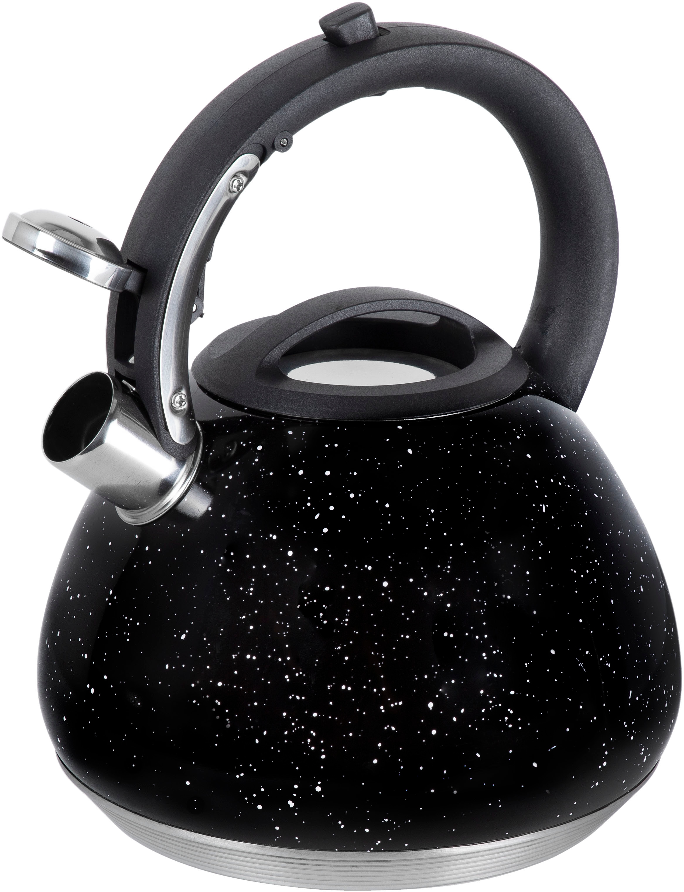RESTO Kitchenware Wasserkessel »Lyra, Flötenkessel 2,7 l mit wärmespeicherndem Boden im Geschenkkarton«, Edelstahl, (1 tlg.), mit ergonomischem, wärmeableitenden Bakelit-Griff