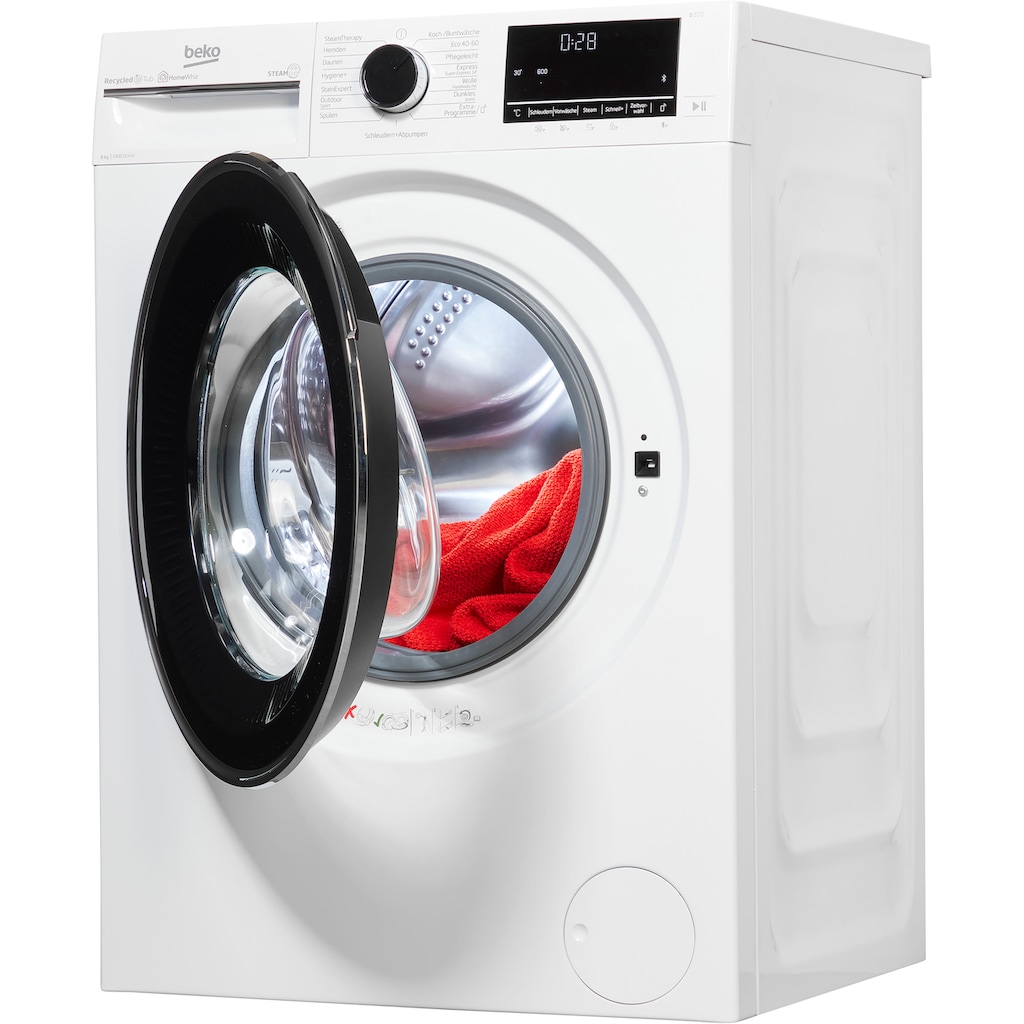 BEKO Waschmaschine »B5WFU58415W«, B5WFU58415W, 8 kg, 1400 U/min