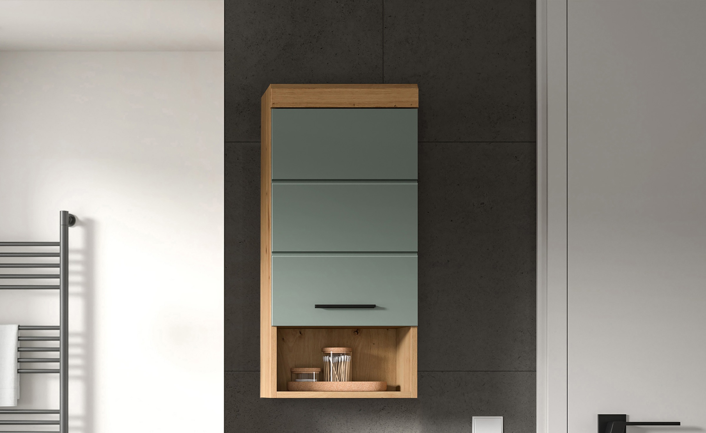 INOSIGN Hängeschrank »Siena, Breite 37cm, 1 Tür, 1 offenes Fächer, 1 Einleg günstig online kaufen