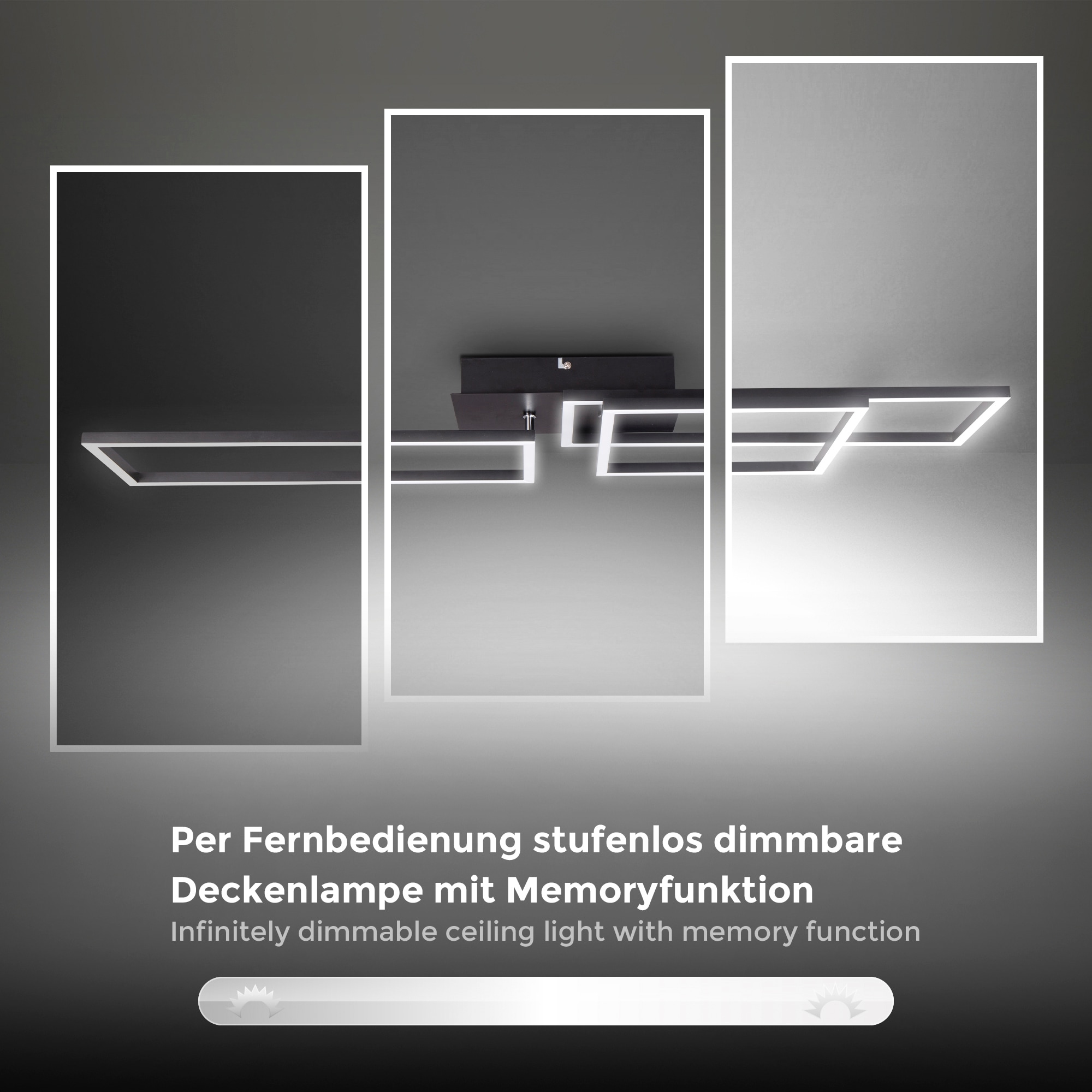 B.K.Licht LED Deckenleuchte mit Fernbedienung. LED-Platine 40 Watt, 4.000lm, Farbtemperatur dimmbar: 3.000K - 6.500K, inkl. Nachtlichtfunktion, Timer