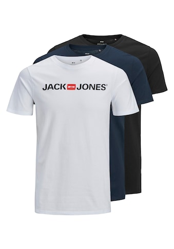 Jack & Jones T-Shirt »CORP LOGO TEE«, (Packung, 3 tlg., 3er-Pack), 3er Packung kaufen