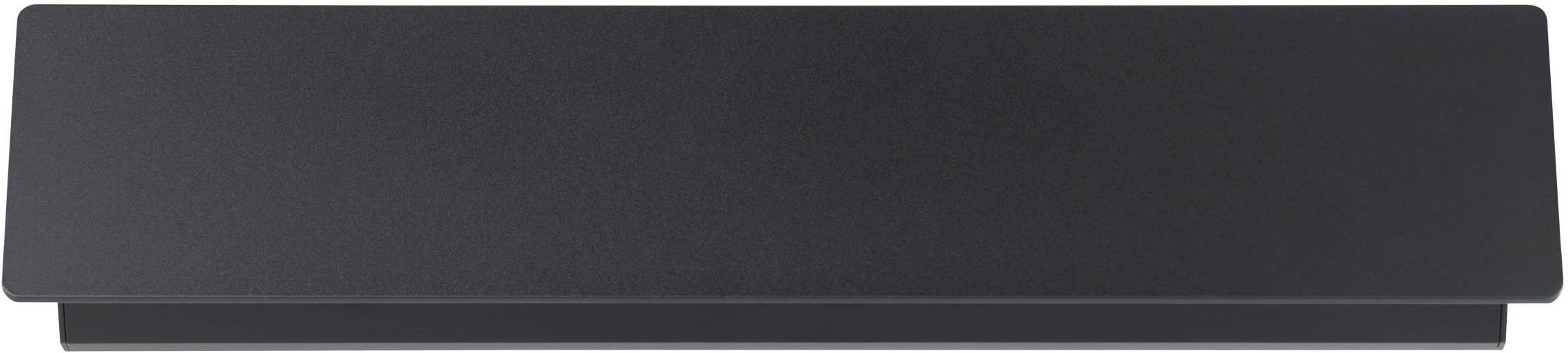 EGLO Wandleuchte »Zubialde LED Wandlampe, Wandstrahler, Aluminium und Stahl, Flurlampe« LED-Modul 1 Stk. Warmweiß Wand-/Deckenleuchte - L36 x H8 x AL5 cm - schwarz, weiß - 12W inkl.