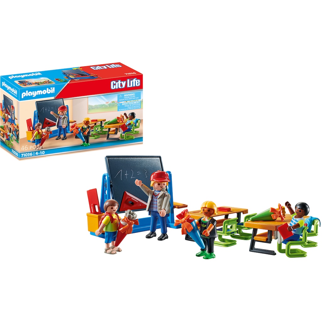 Playmobil® Konstruktions-Spielset »Erster Schultag (71036), City Life«, (46 St.)