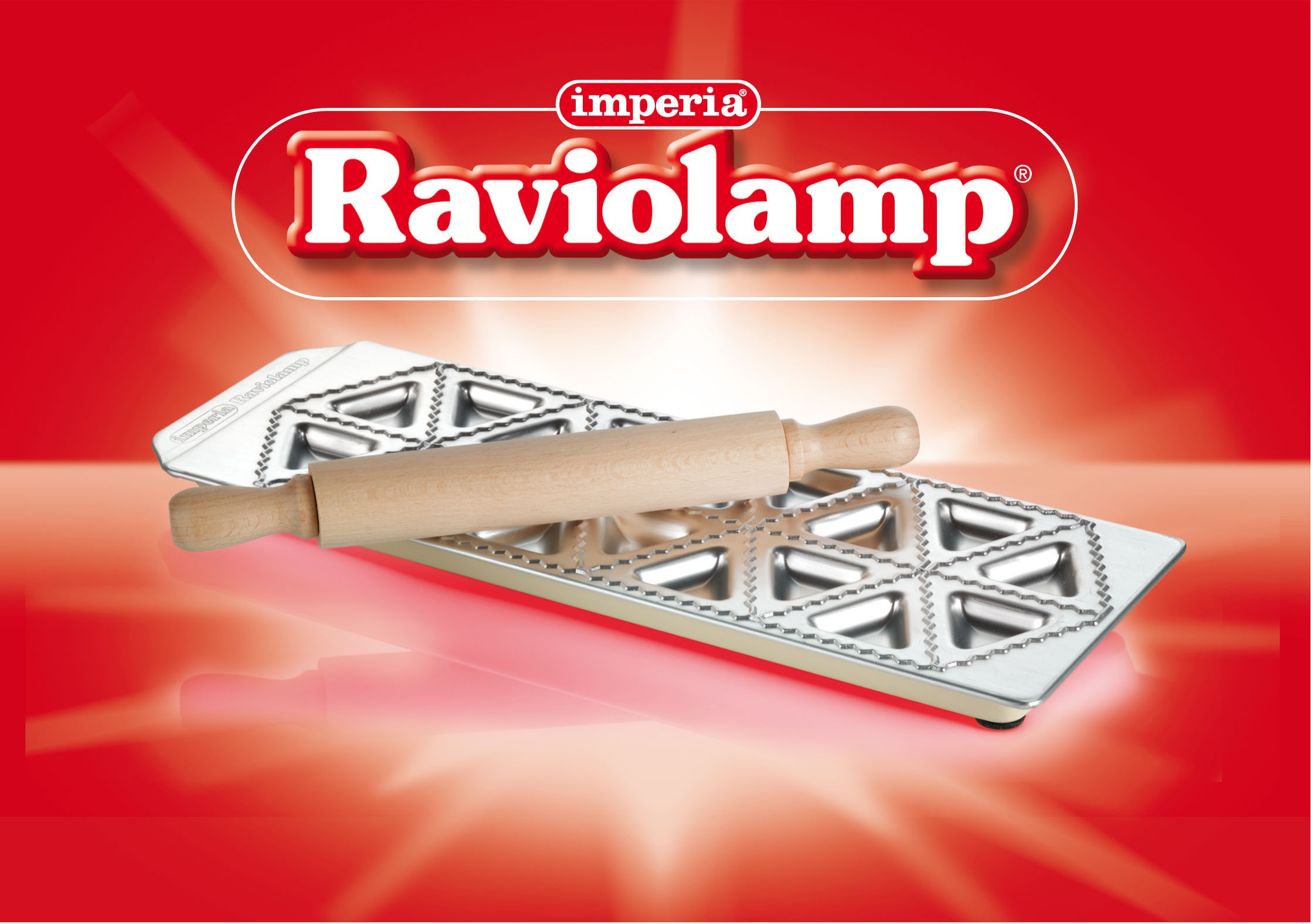 imperia Ravioliform mit Teigrolle, für 18 "Tortelli Classici", Aluminium