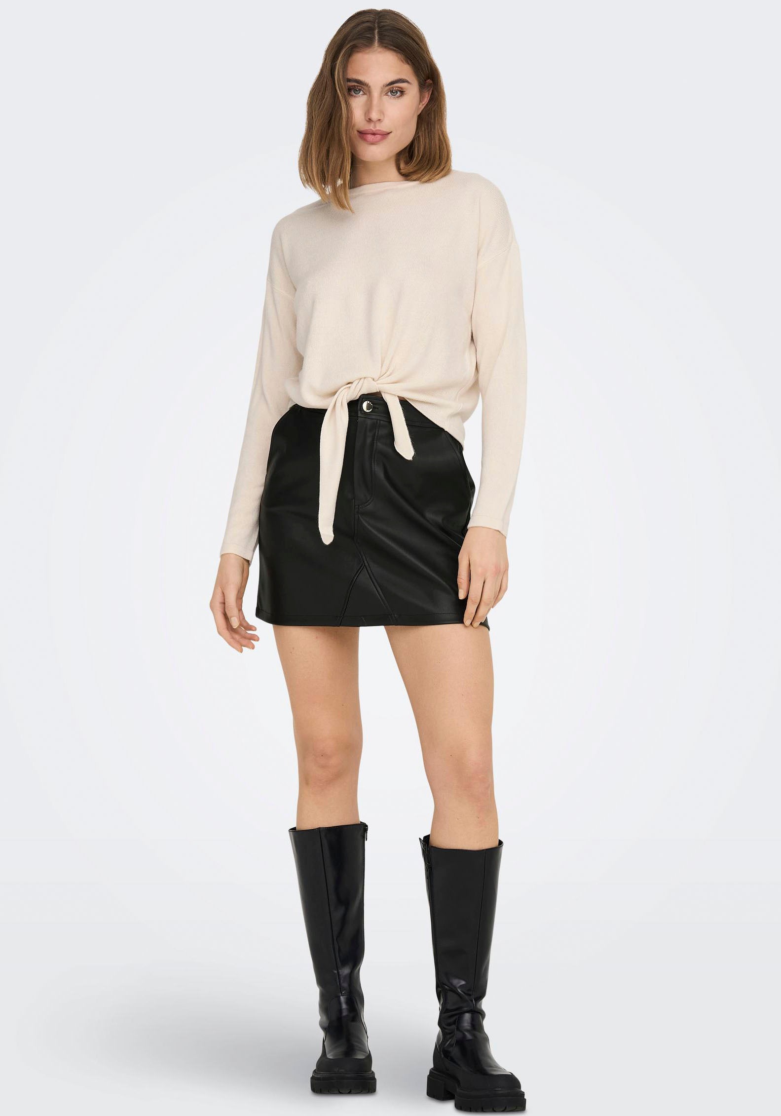 4. Bild von ONLY Lederimitatrock »ONLZIPPI EX HW FAUX LEA SKIRT CC PNT«