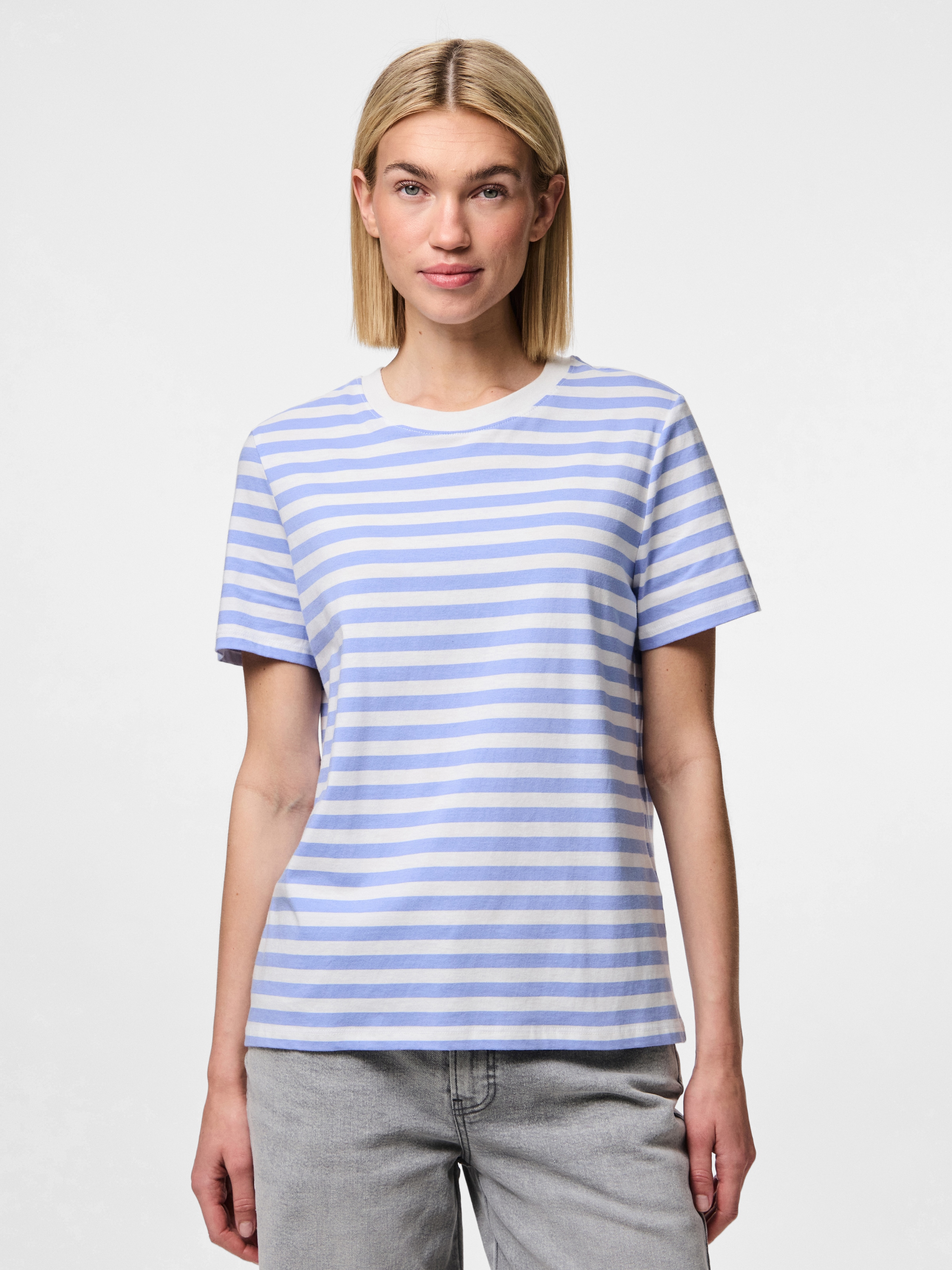 pieces Kurzarmshirt »PCRIA SS TEE STRIPES NOOS BC«