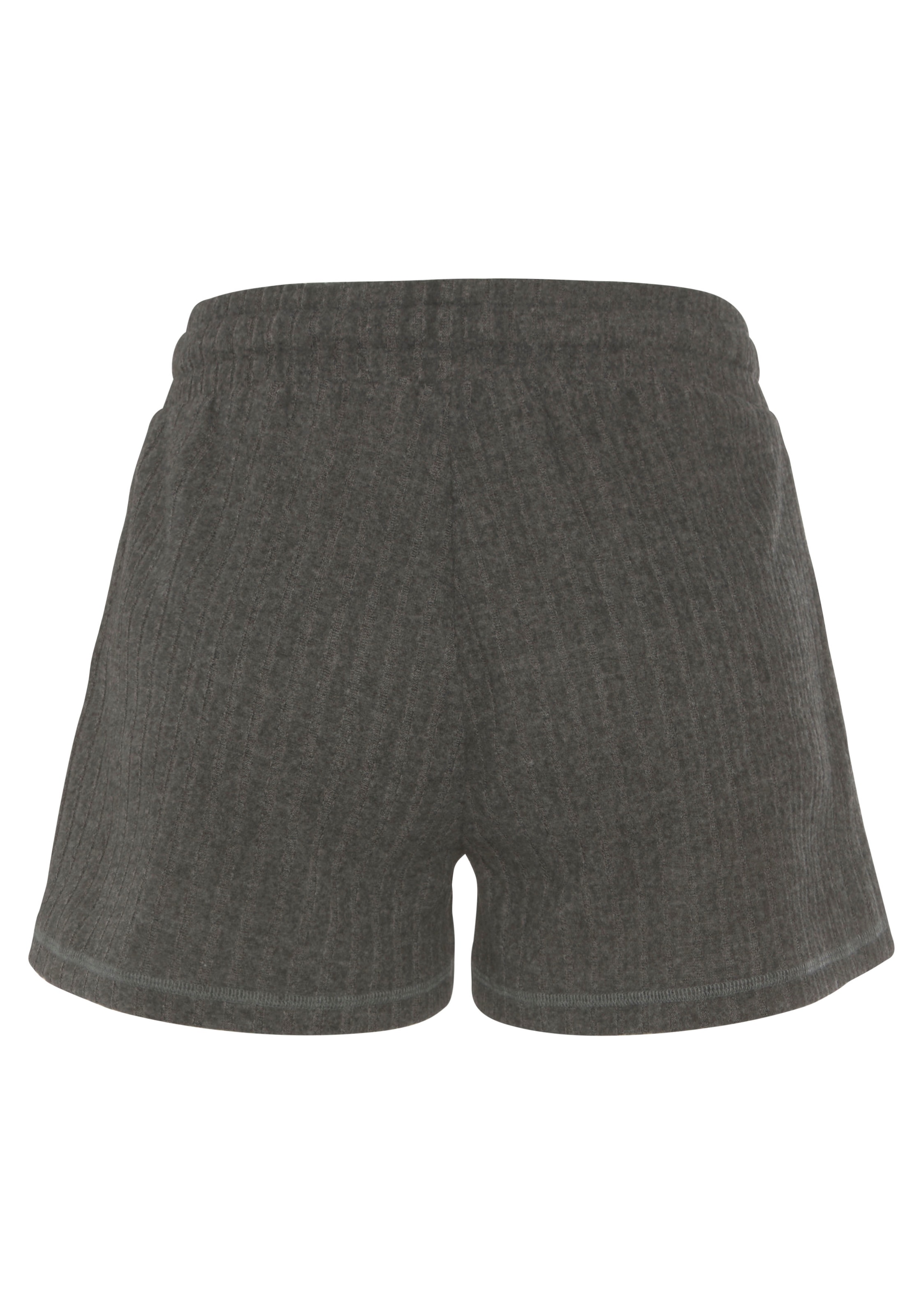 LASCANA Shorts »/ Loungeshorts/ Strickshorts«, meliert mit Bindeband, Loungewear