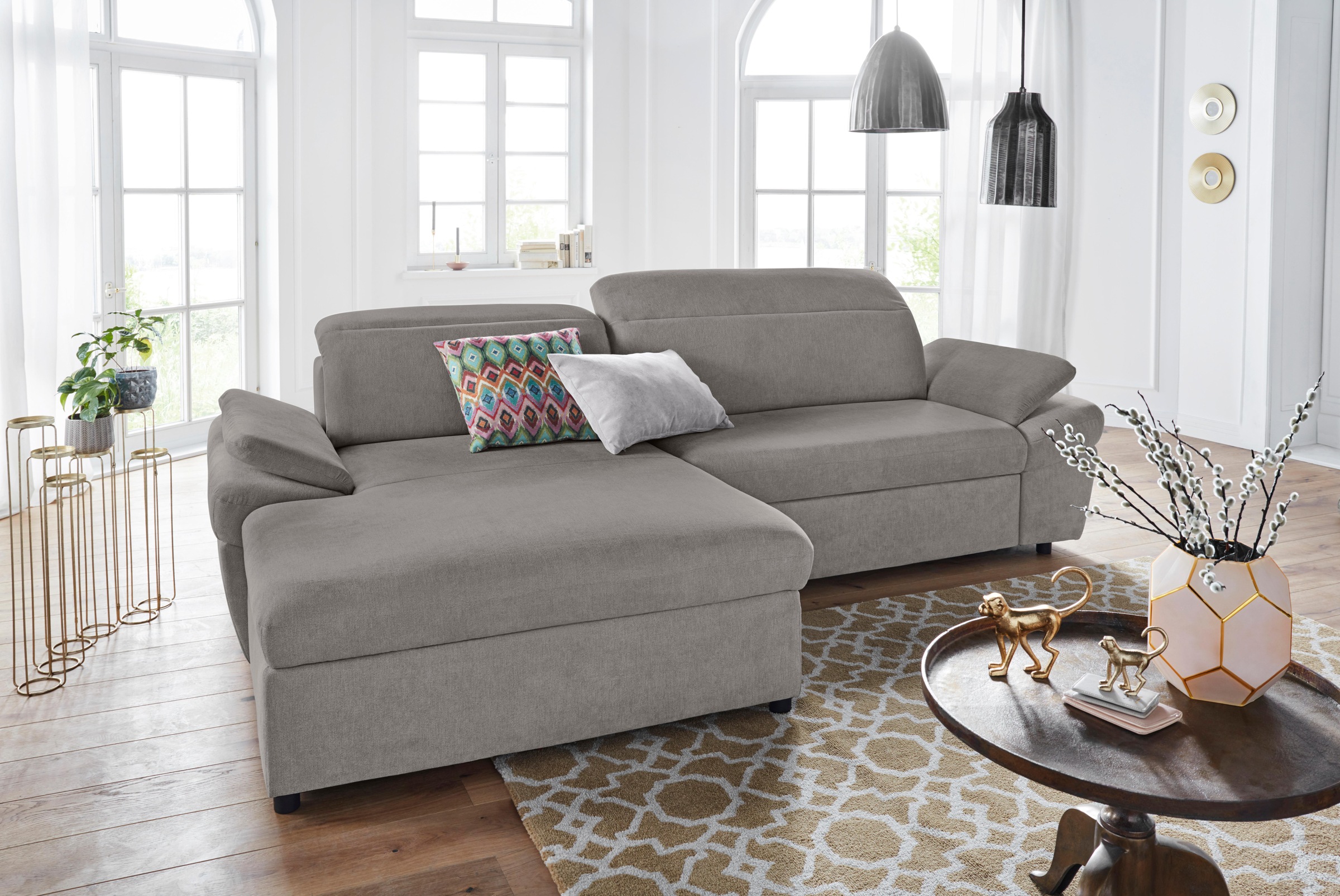 exxpo - sofa fashion Ecksofa »Kyoto, inkl. Kopfteil- und Armteilverstellung günstig online kaufen