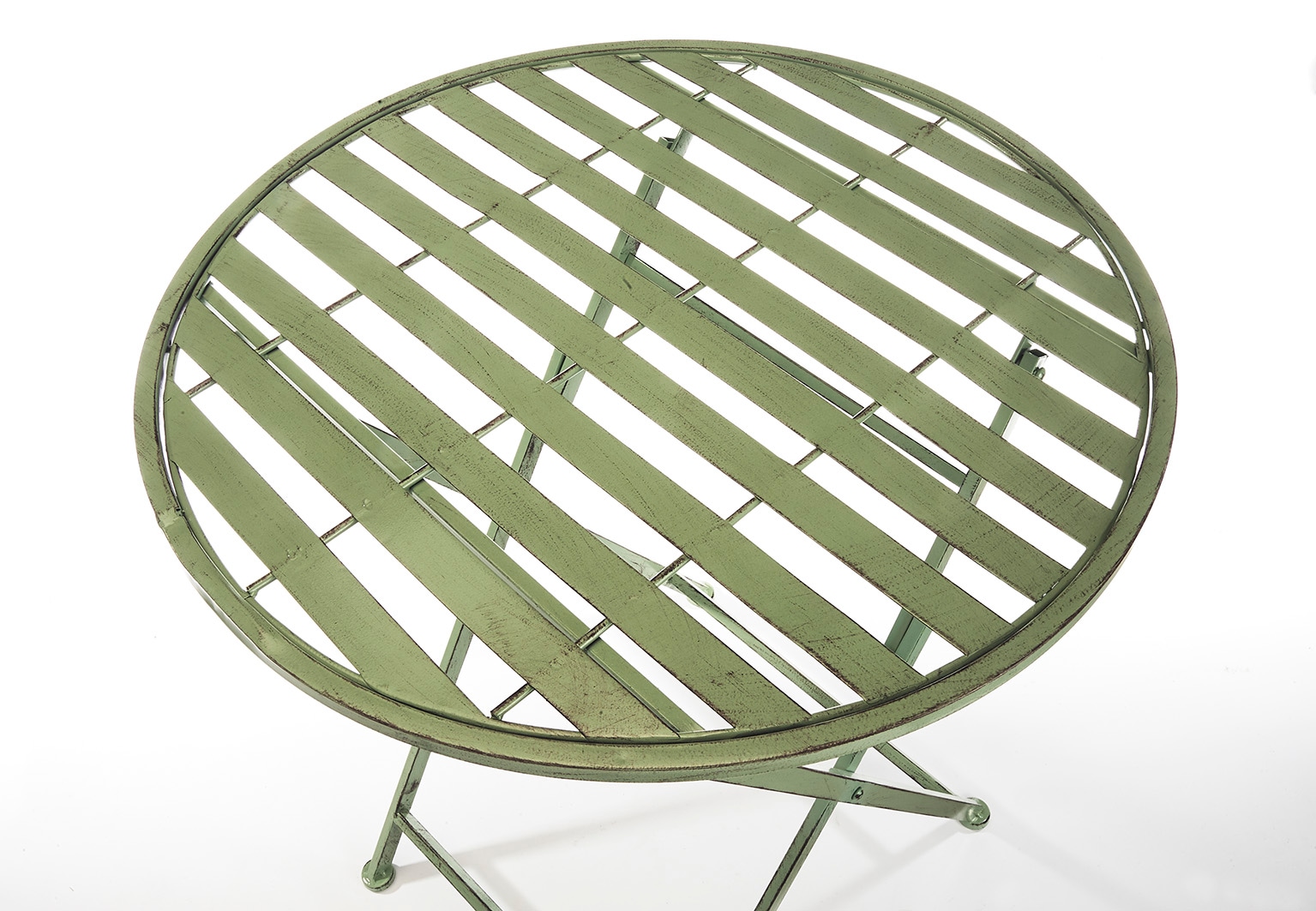 locker Beistelltisch »Tisch aus Metall antique green 60cm« 1 Stk. tlg.