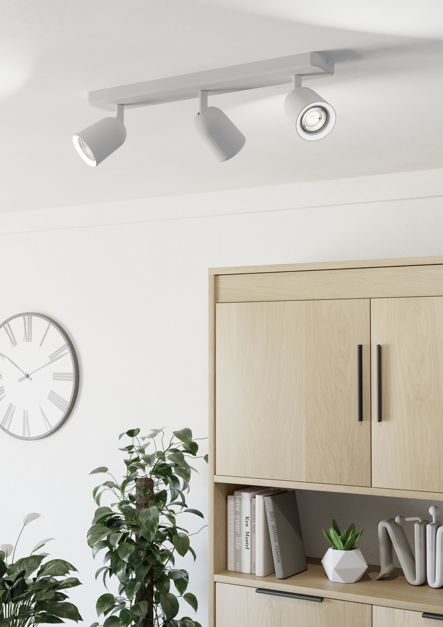 EGLO Deckenspot »CAMALDOLI Spotlampe - Stahl - GU10 - 3X10W - IP20« GU10 1 Stk. Wandleuchte, Wandspot, schwenkbar, Strahler, L52 x B4,5 x H11,5 cm