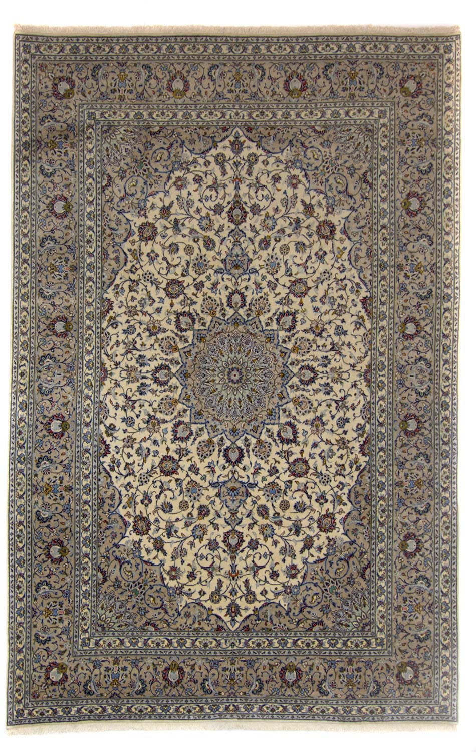 morgenland Wollteppich »Keshan Medaillon Beige chiaro 346 x 246 cm«, rechte günstig online kaufen