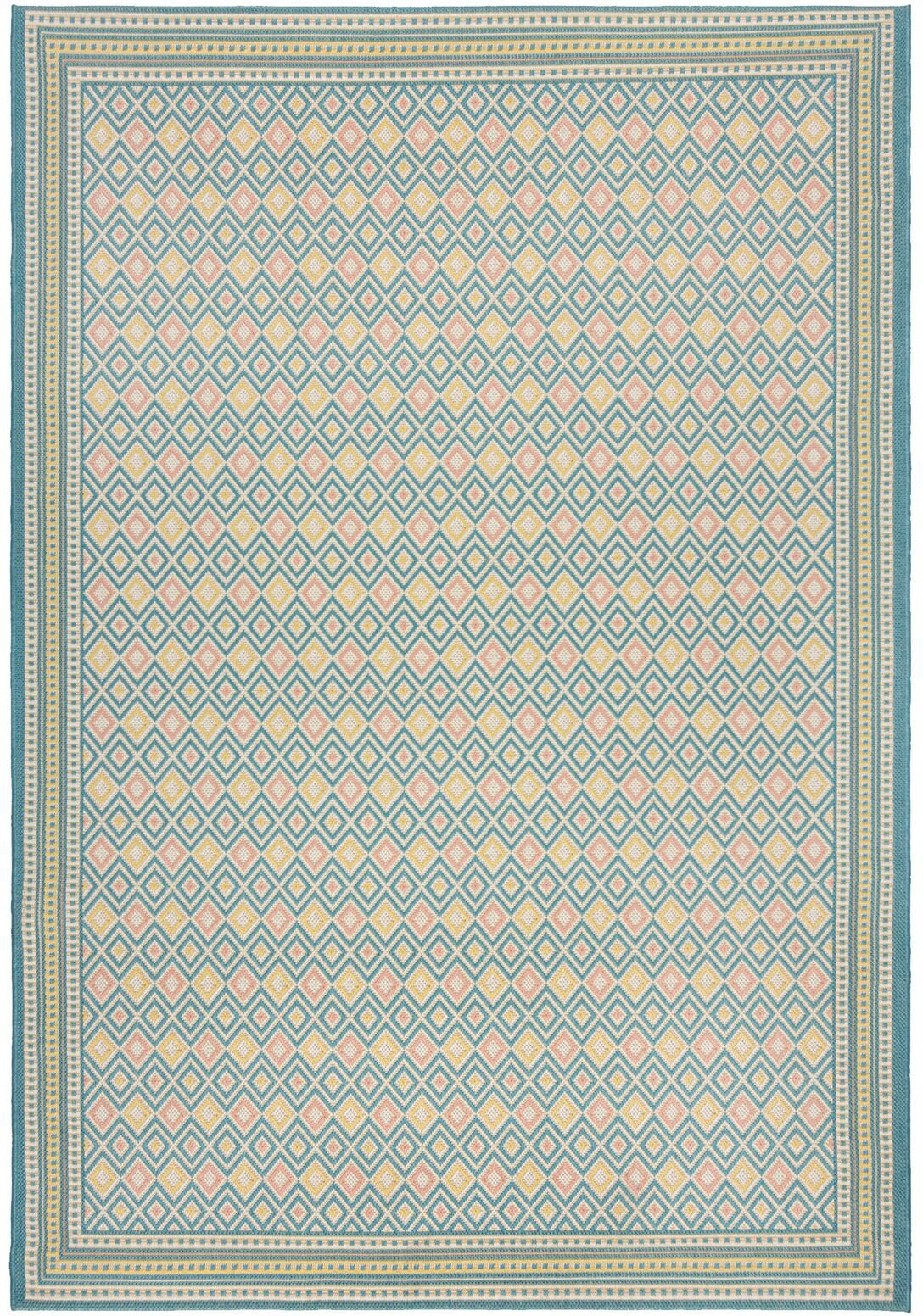FLAIR RUGS Teppich »Coast, In & Outdoor Teppich« rechteckig 3 mm Höhe Outdoor Teppich mit maritimen Design in Pastellfarben
