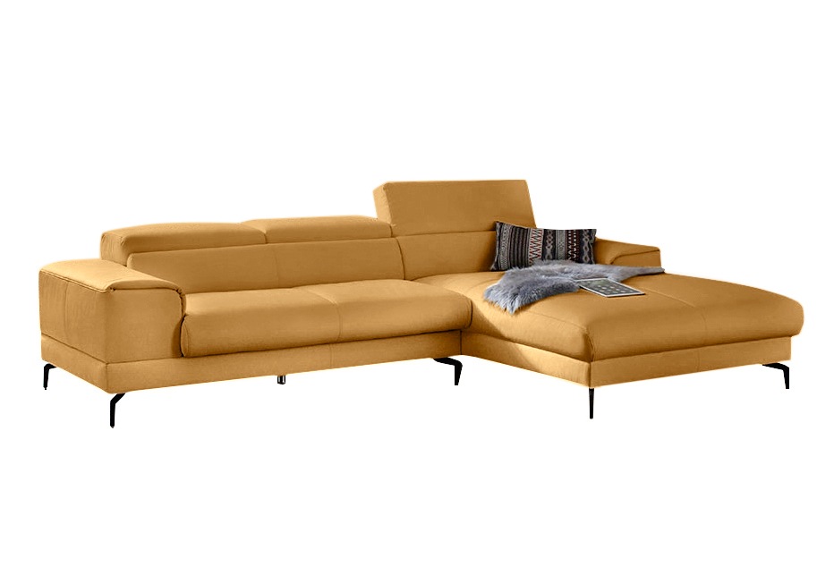 W.SCHILLIG Ecksofa »piedroo, Designsofa mit tollem Sitzkomfort, L-Form«, Kopfteilverstellung, wahlweise mit Sitztiefenverstellung, Breite 303cm