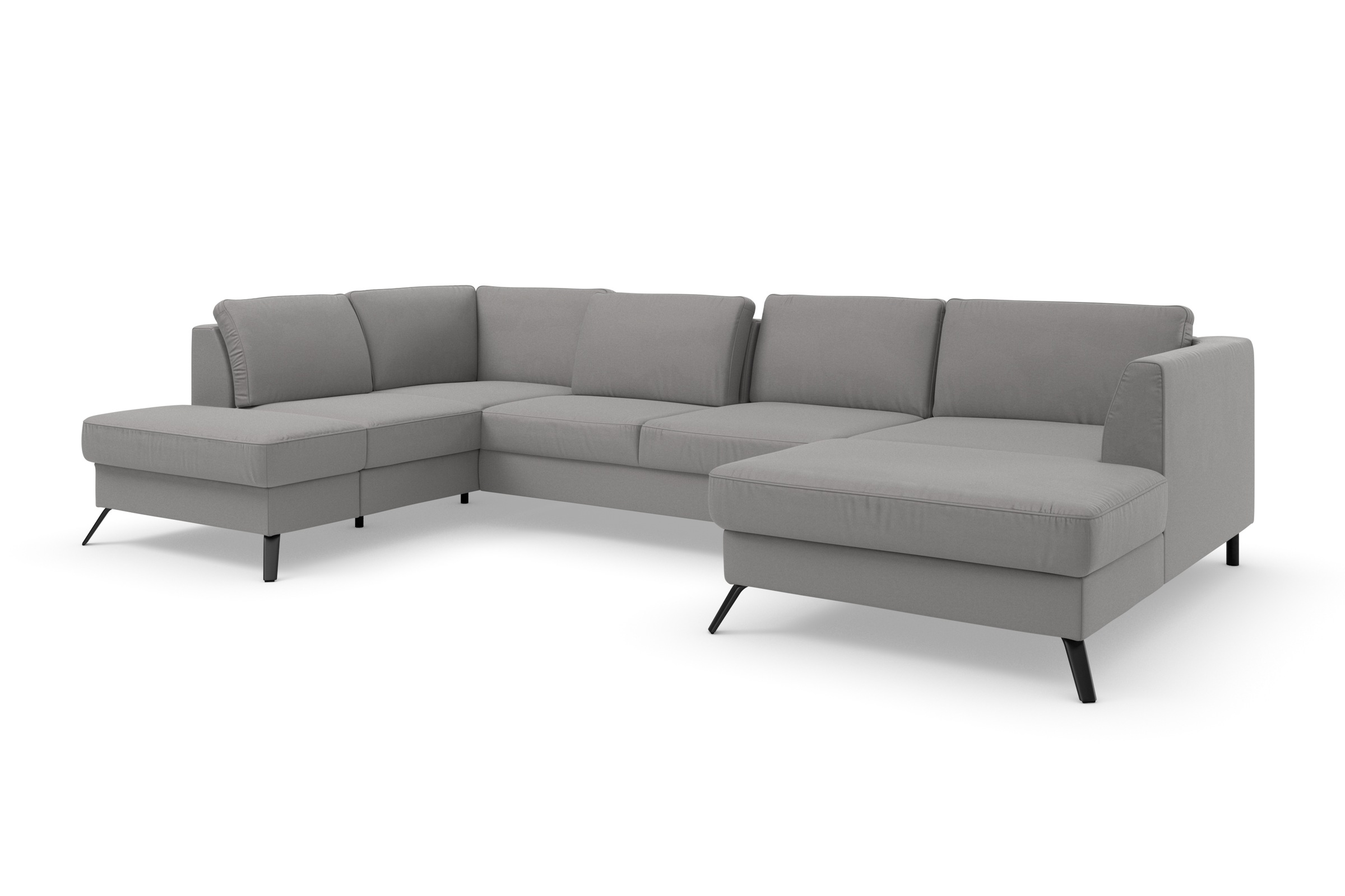 sit&more Wohnlandschaft »Olsen U-Form«, inklusive Sitztiefenverstellung, wahlweise mit Bettfunktion, 15cm hoch