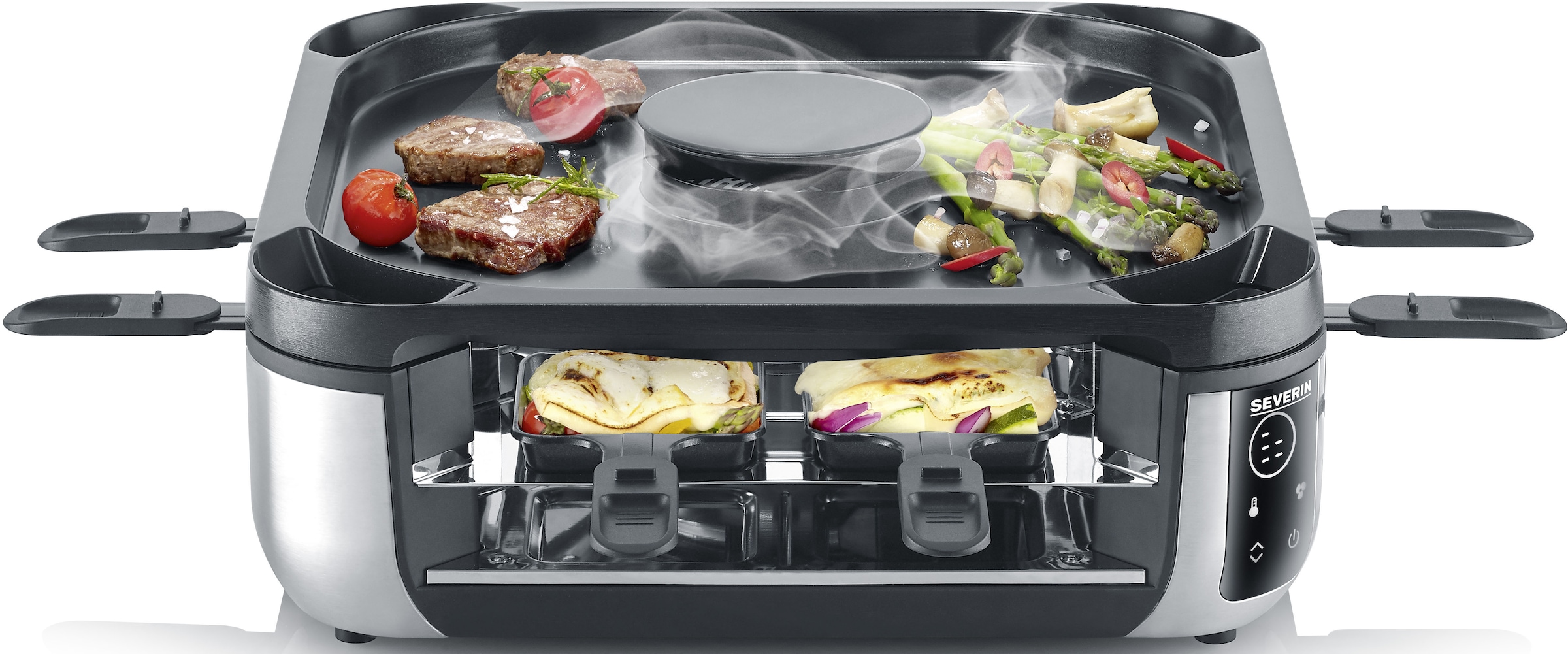 Severin Raclette »RG 2379«, 1900 W, mit integrierter Rauch- und Geruchsabsa günstig online kaufen