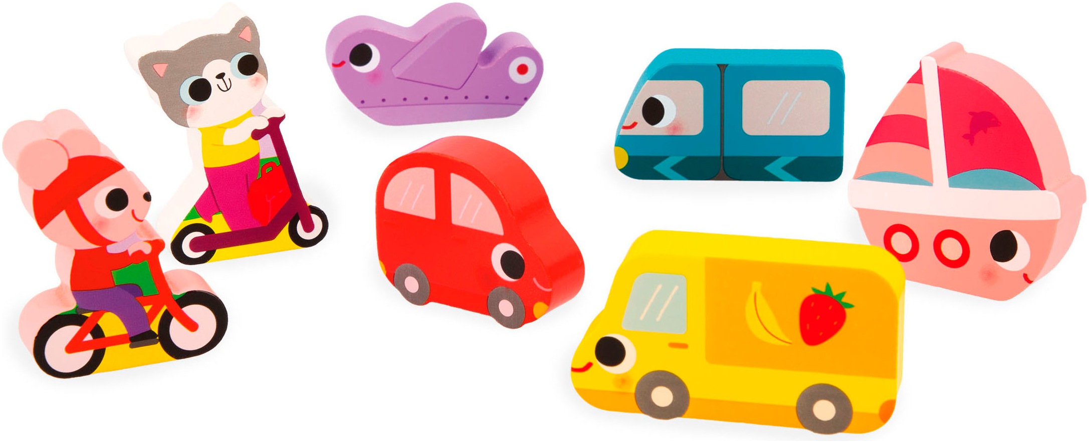 Janod Steckpuzzle »Die Fahrzeuge«, FSC®- schützt Wald - weltweit