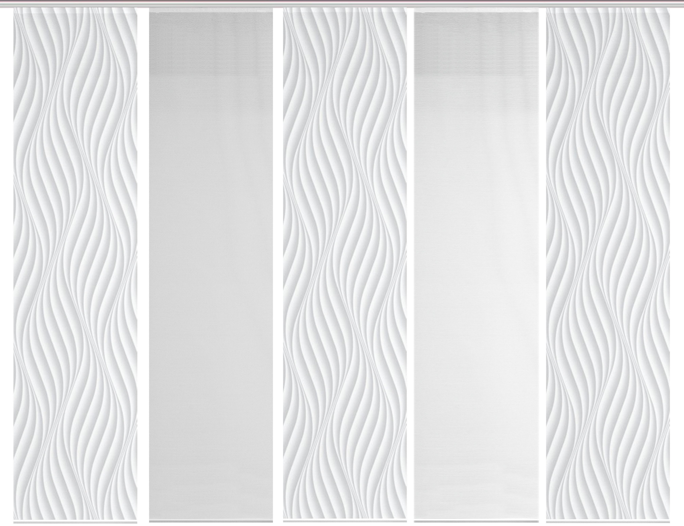 Vision S Schiebegardine »5ER SET WAVE« Paneelwagen 5 Stk. tlg. HxB: 260x60, günstig online kaufen