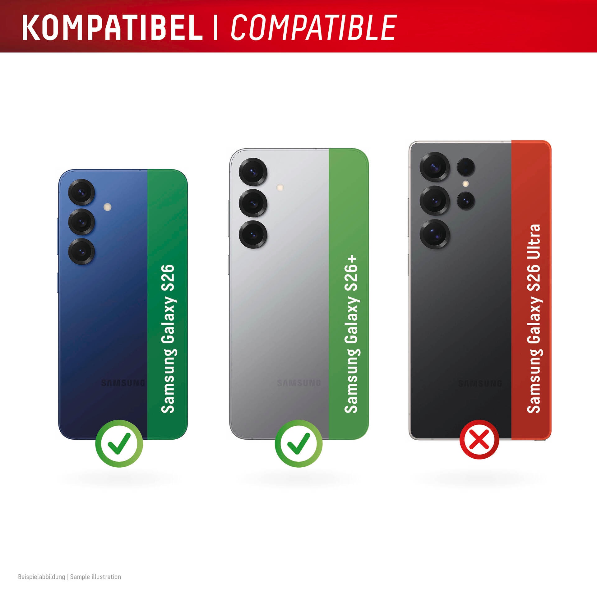 Displex Kameraschutzglas »Camera Lens Glass Single Glass Ring Protector« für Samsung Galaxy S26;Samsung Galaxy S26+ Kameraschutzfolie, Schutzfolie, Lens Protector, kratz- & stoßfest